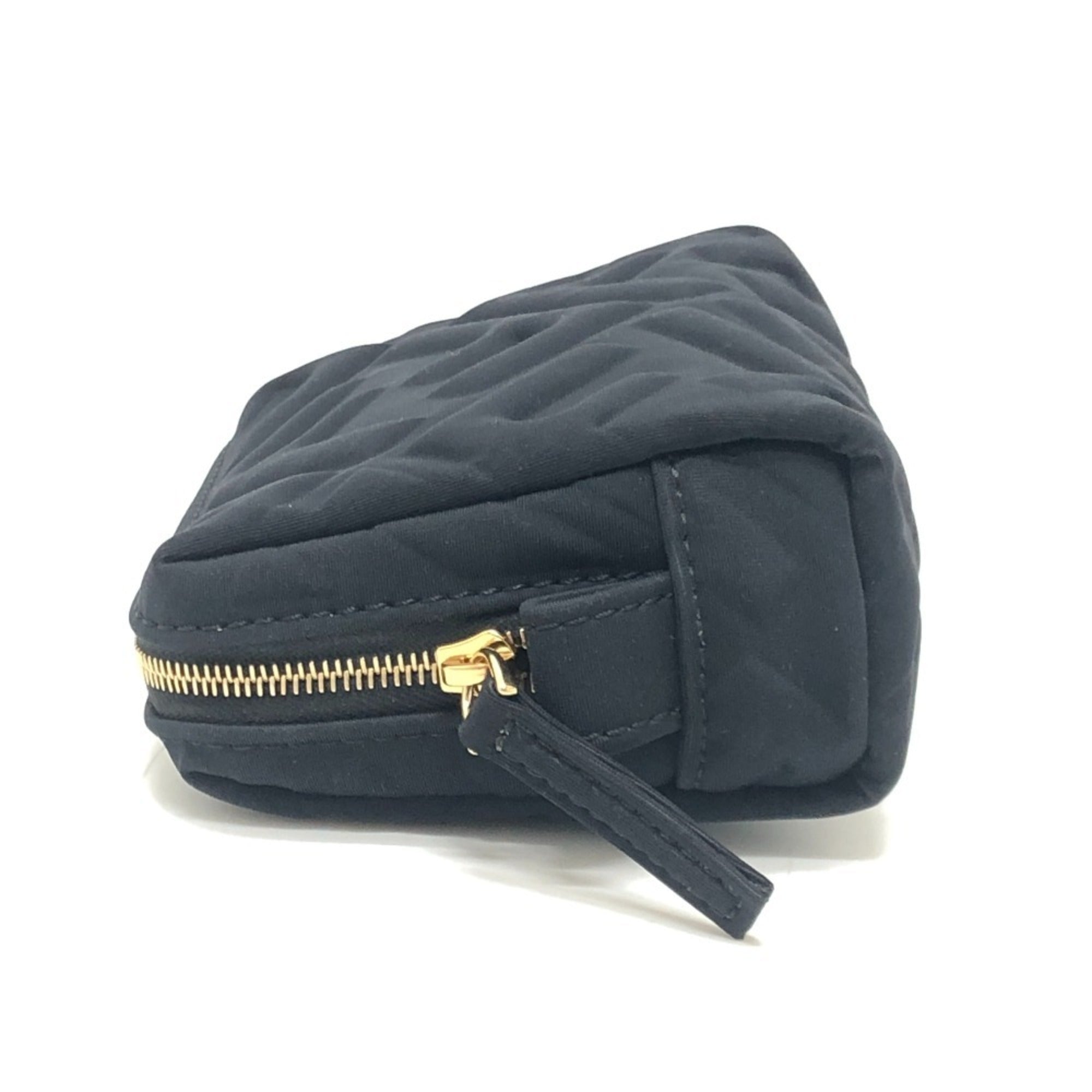 Fendi Zucca Black Canvas Pouch Wash Bag (Pre-Owned)