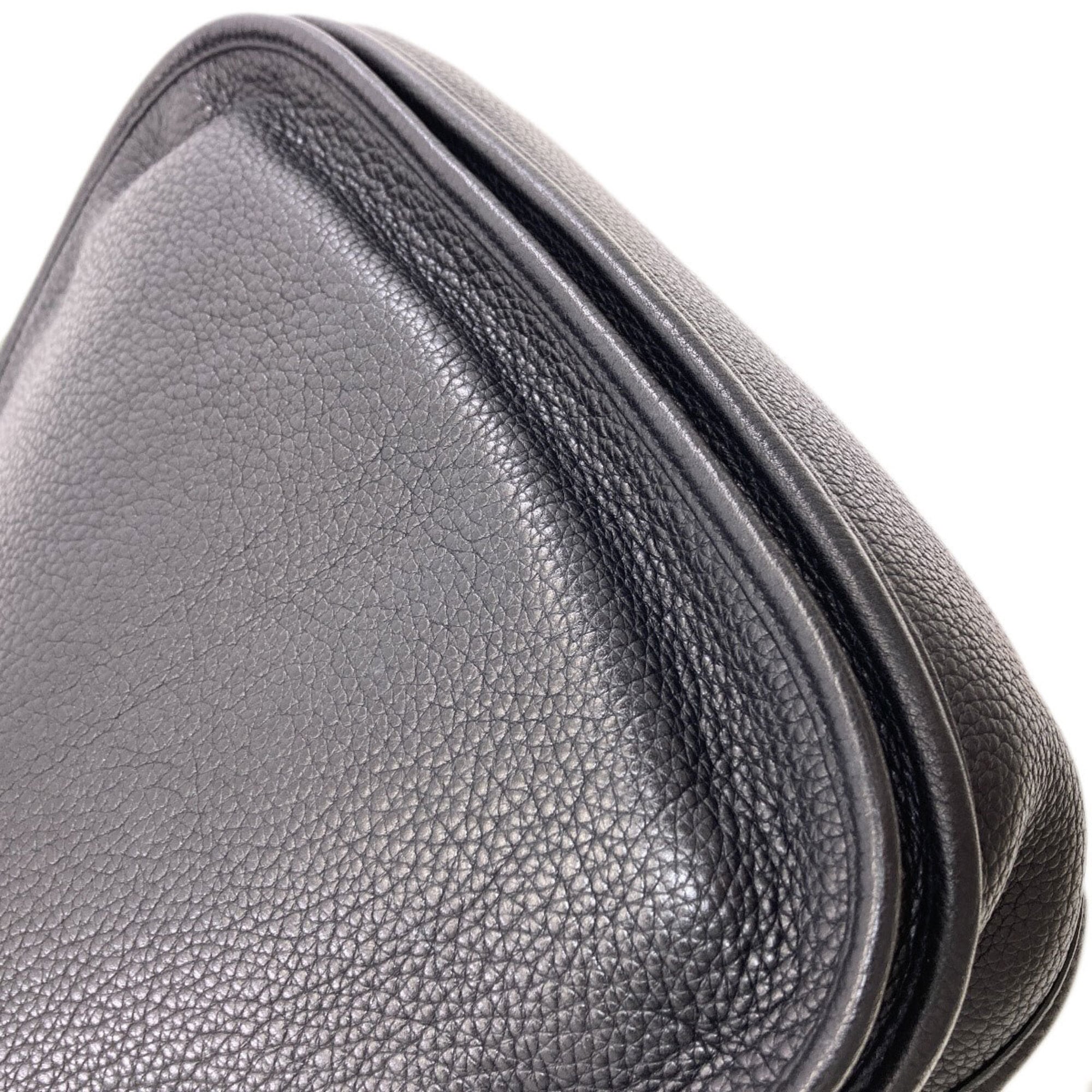 Hermes Black Taurillon Clemence Leather Shoulder Bag (Pre-Owned)