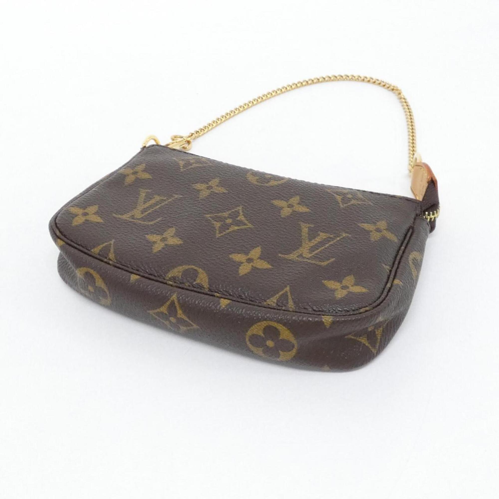 Louis Vuitton Marron Coated Canvas Pochette Pouch (Pre-Owned)