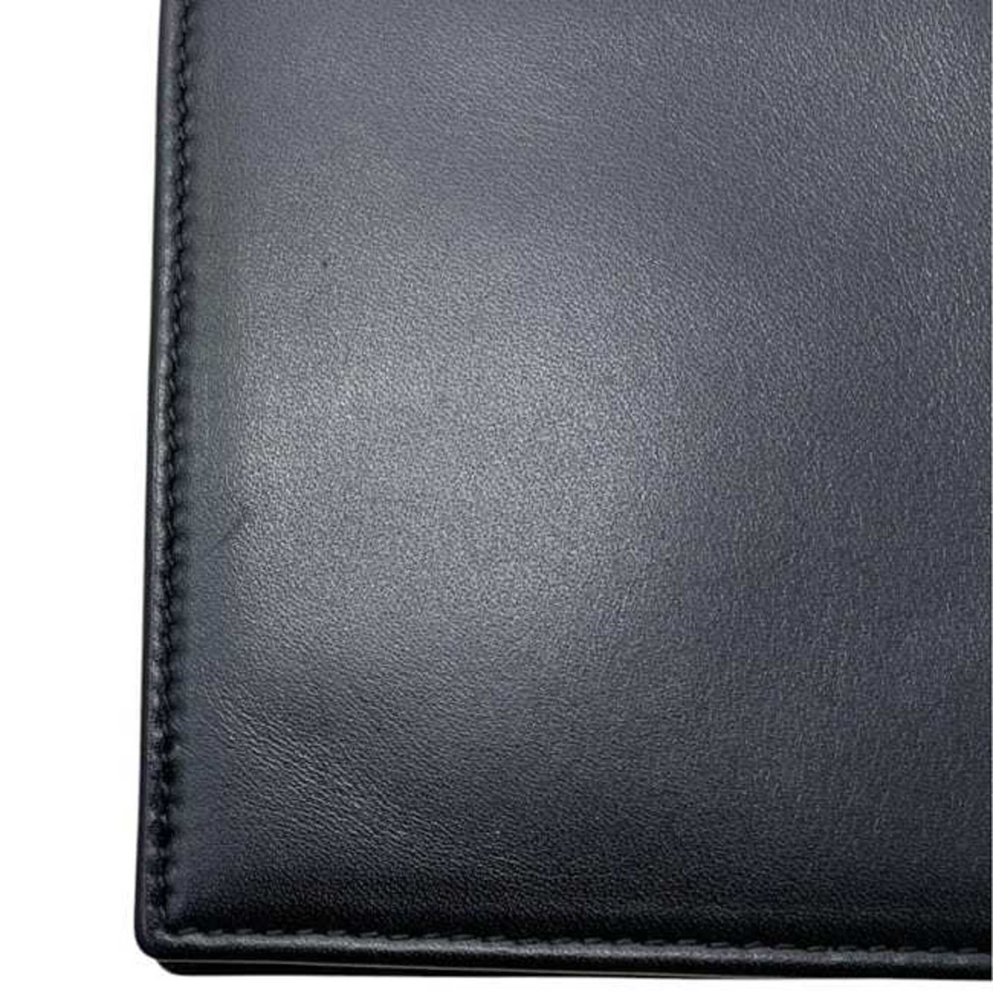 Salvatore Ferragamo Black Leather Wallet (Bi-Fold) (Pre-Owned)