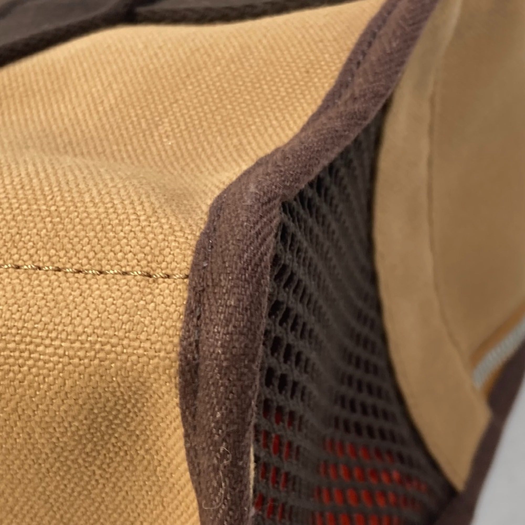 Hermes Brown Feu Nylon Cotton Elastane Boston Bag Tote Bag (Pre-Owned)