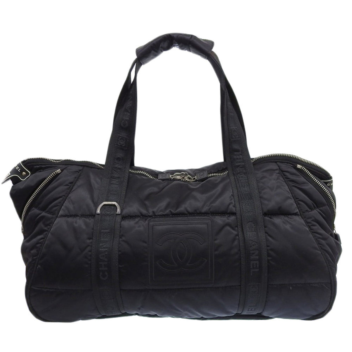 Chanel Black Nylon Boston Bag (Pre-Owned)