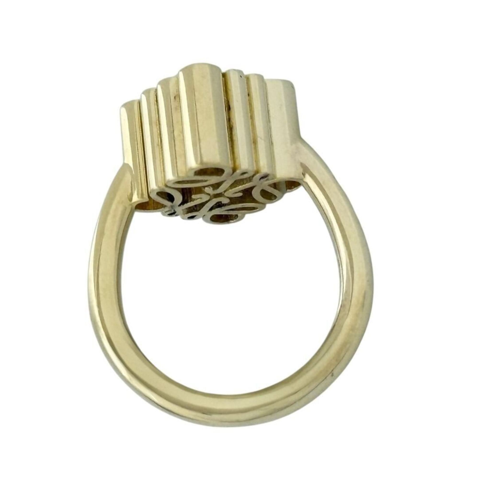 Loewe Gold Plating Silver 925 Band Ring (Pre-Owned)