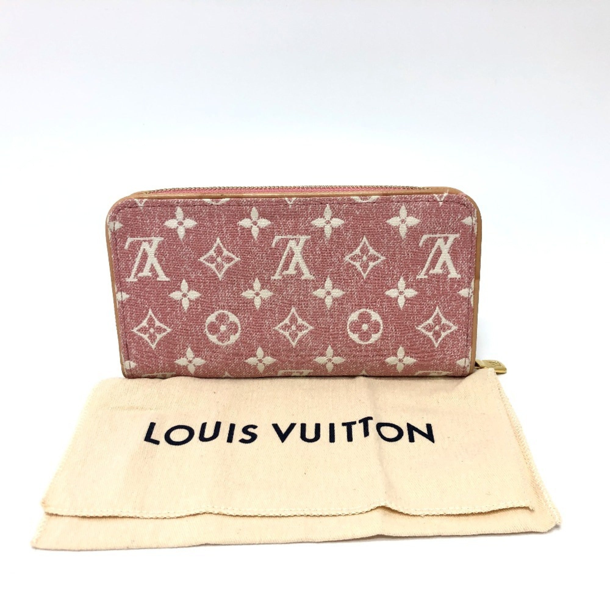 Louis Vuitton Monogram Denim Pink Monogram Denim Long Wallet (Bi-Fold) (Pre-Owned)