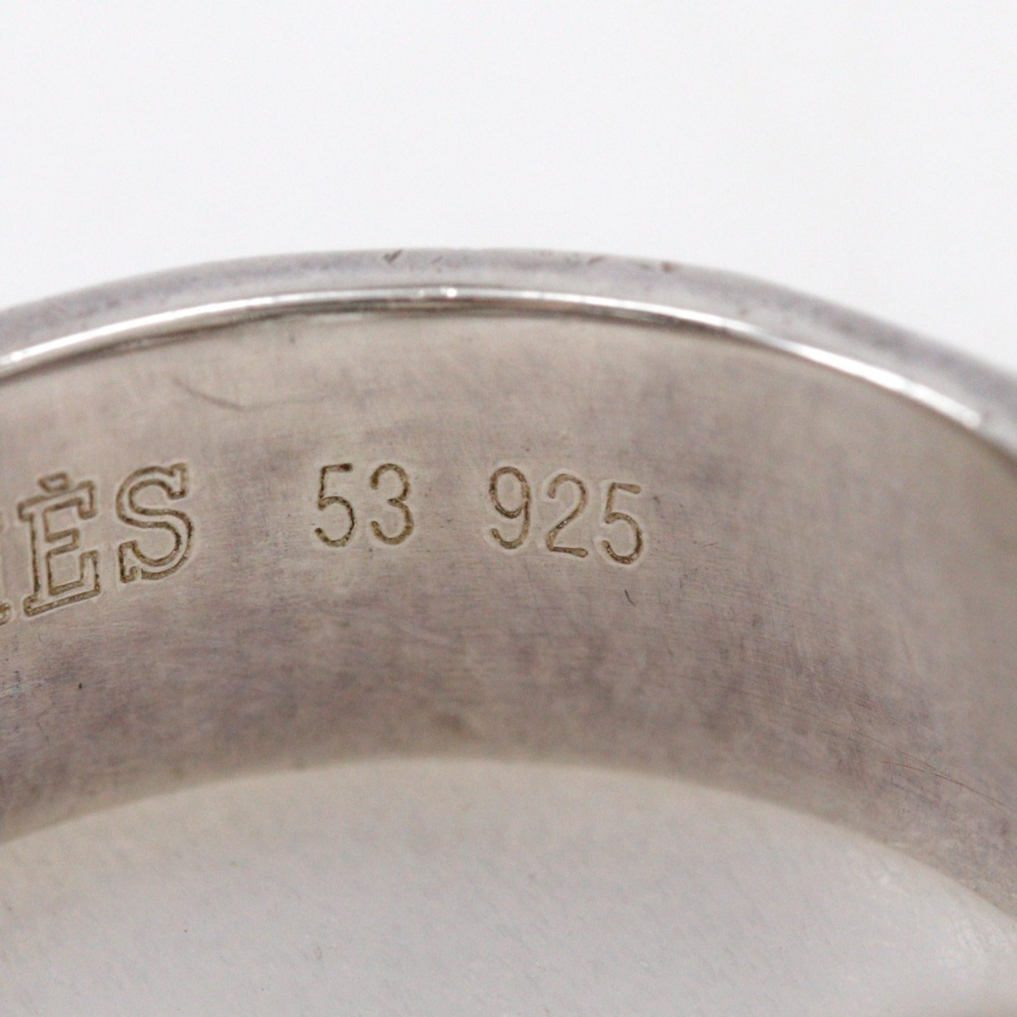 Hermes Silver 925 Band Ring (Pre-Owned)