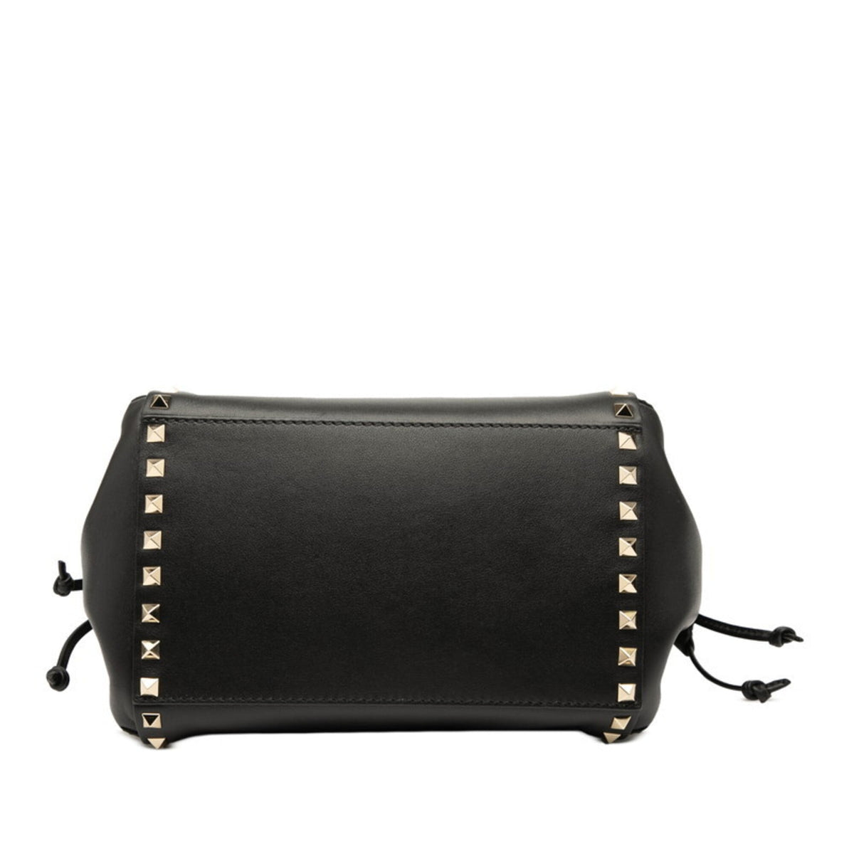Valentino Black Leather Handbag Shoulder Bag (Pre-Owned)