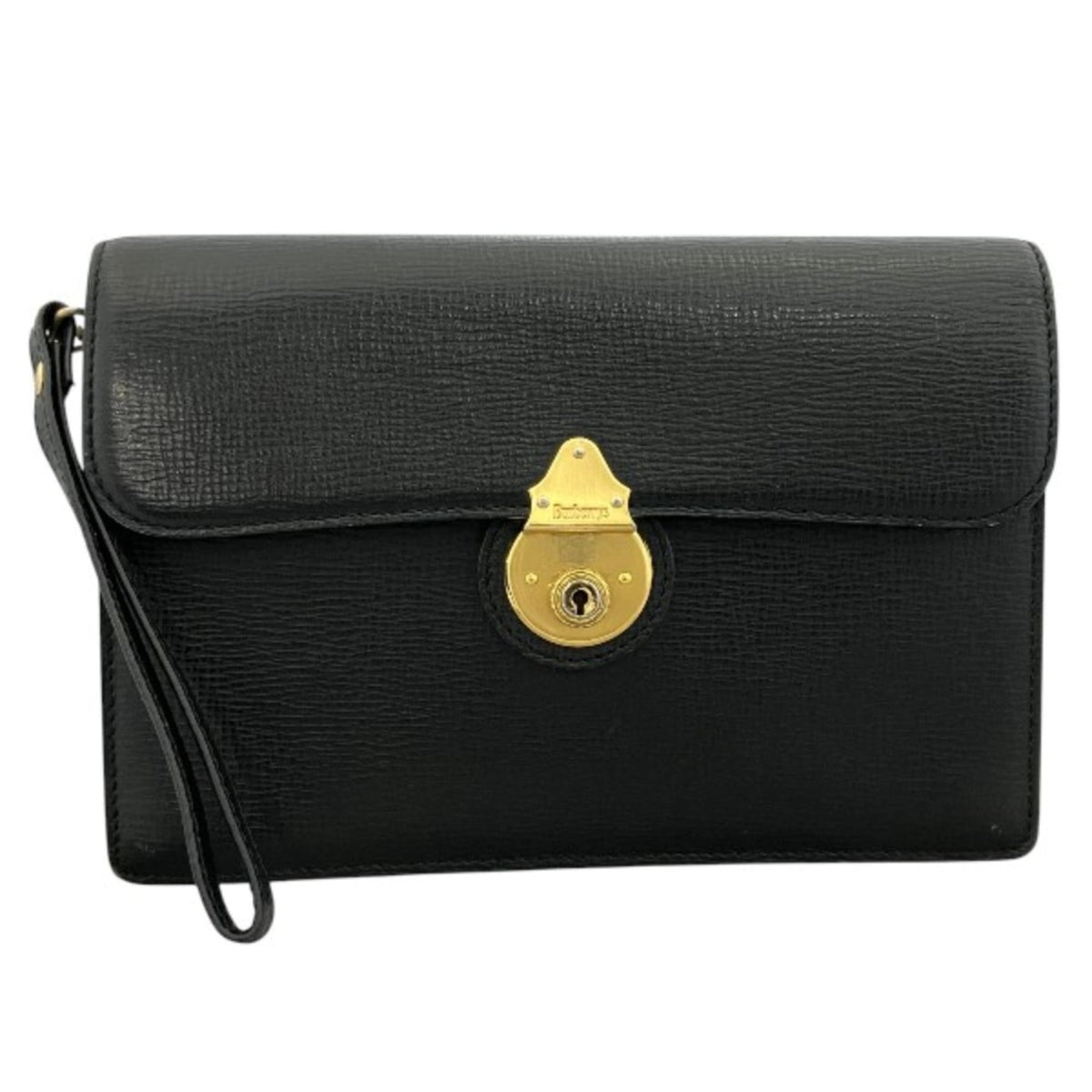 Burberry Black Leather Clutch Bag (Pre-Owned)