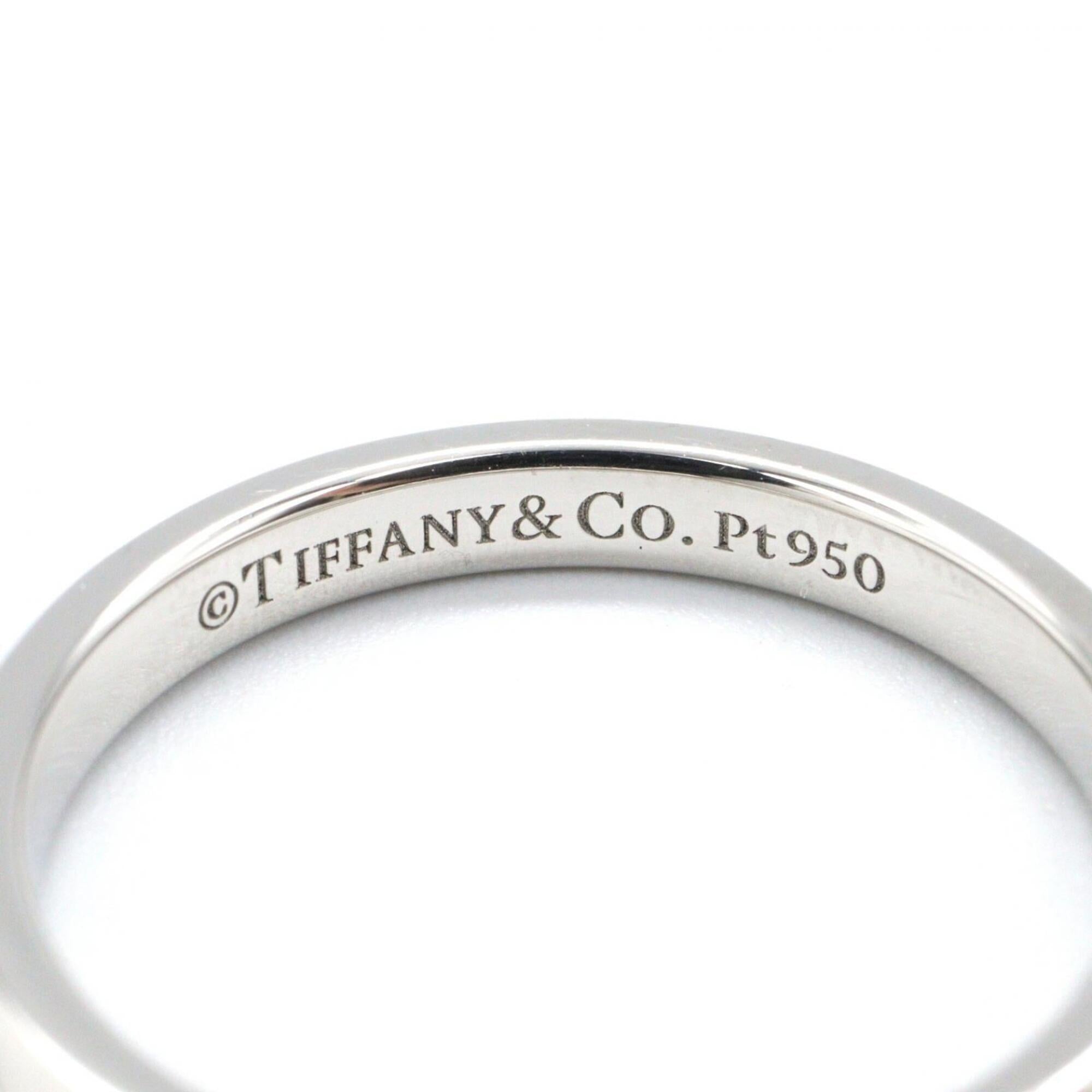 Tiffany Silver Clear Platinum 950 Band Ring (Pre-Owned)