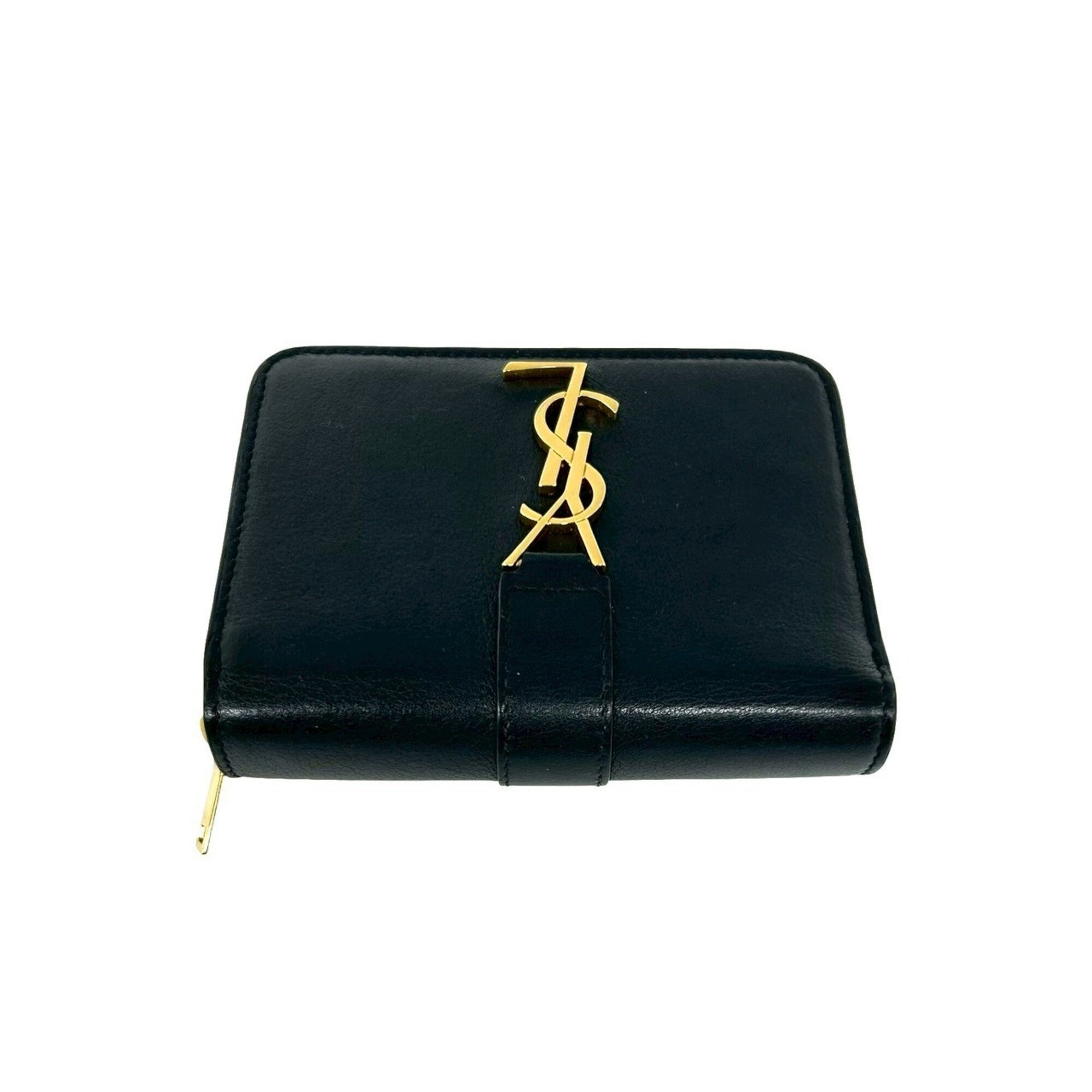 Saint Laurent Black Leather Wallet (Bi-Fold) (Pre-Owned)