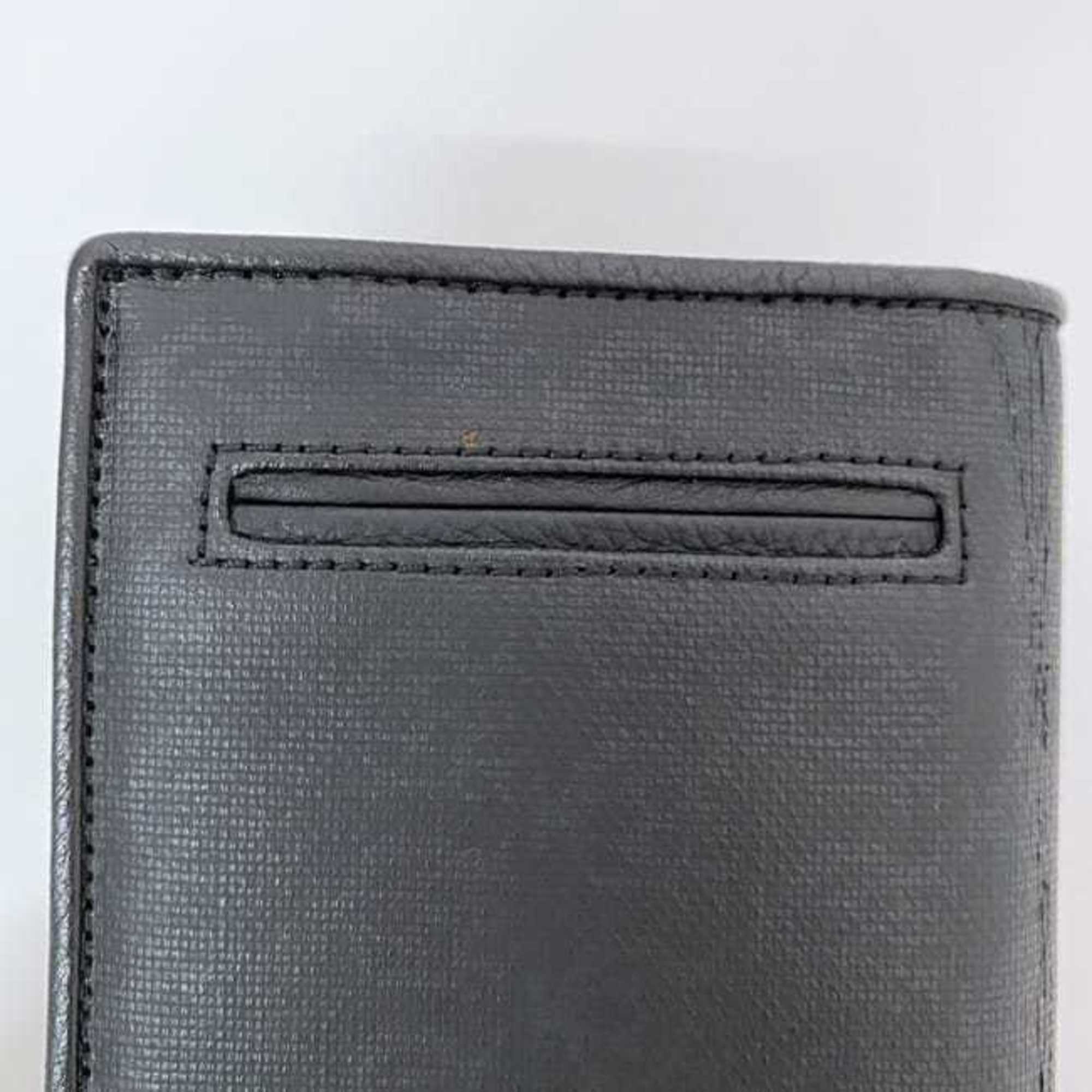 Dunhill Black Leather Long Wallet (Bi-Fold) (Pre-Owned)