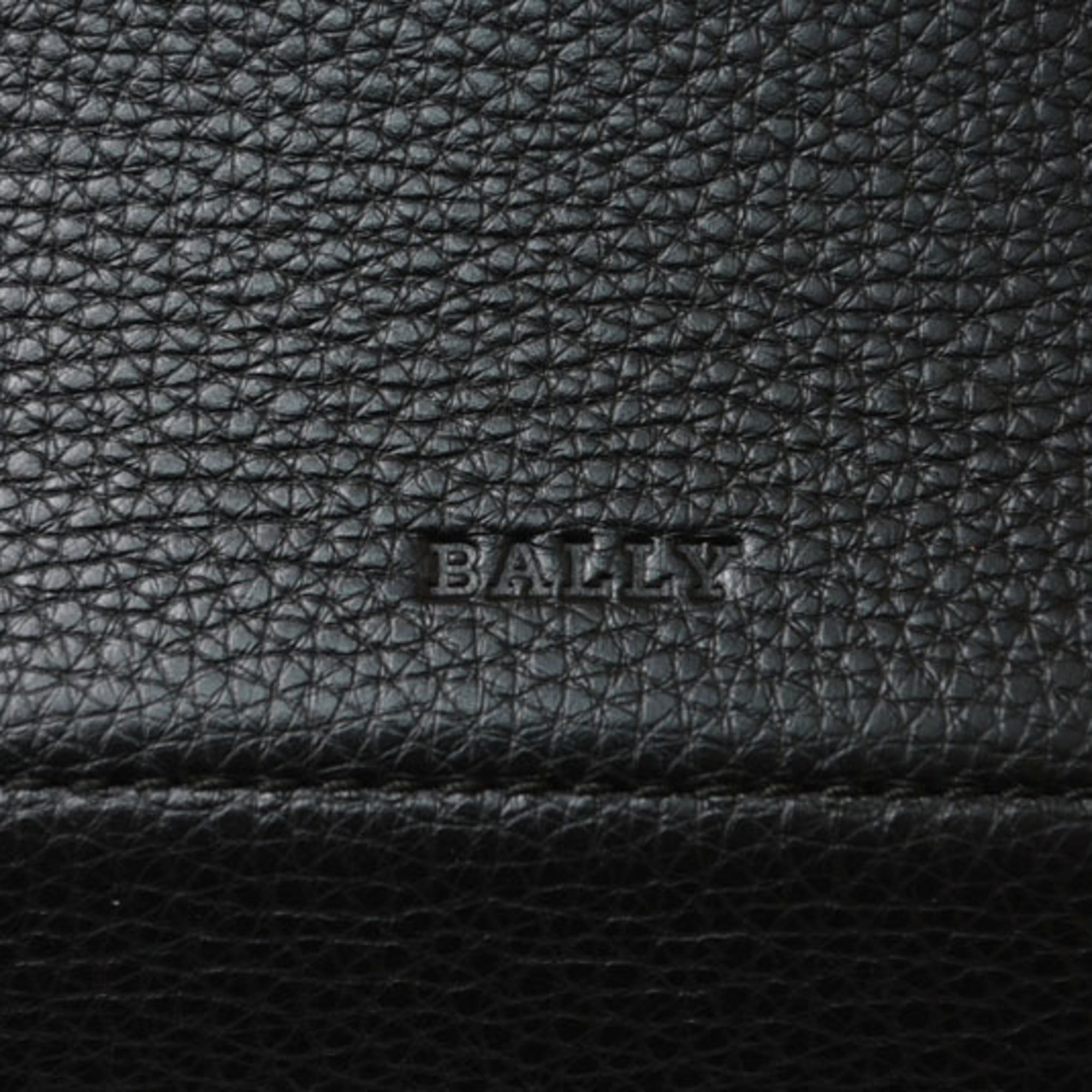 Bally Black Leather Shoulder Bag Tote Bag (Pre-Owned)