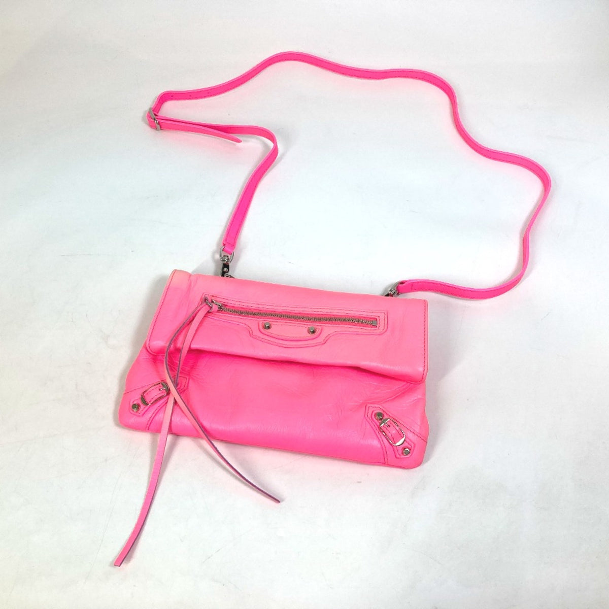 Balenciaga Pink Leather Clutch Bag (Pre-Owned)