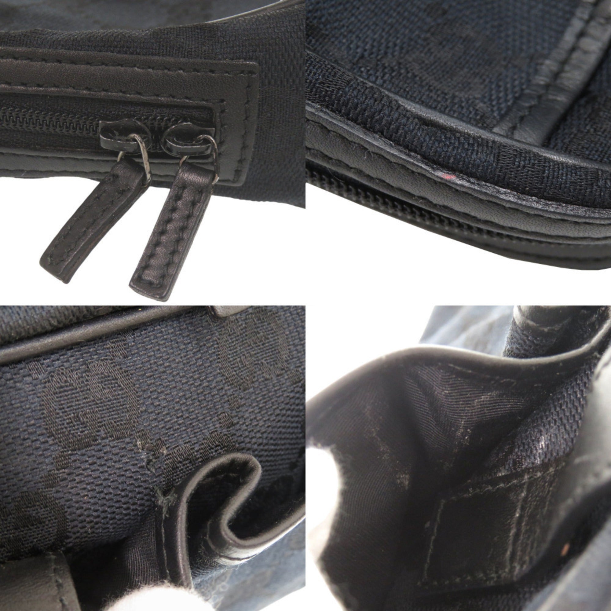 Gucci Black Gg Canvas Handbag (Pre-Owned)