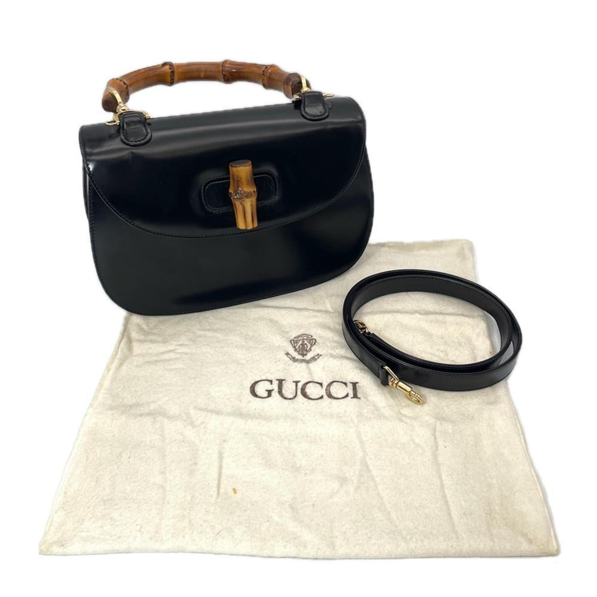 Gucci Black Leather Handbag (Pre-Owned)