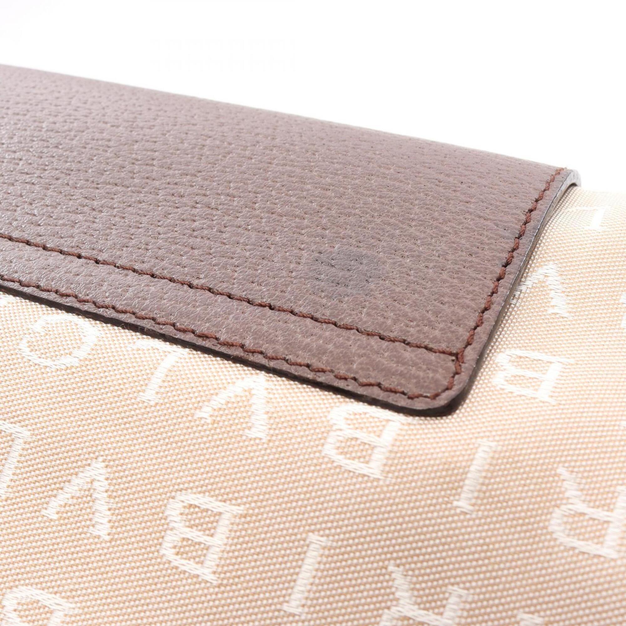 Bvlgari Beige Brown Canvas Leather Handbag Shoulder Bag (Pre-Owned)