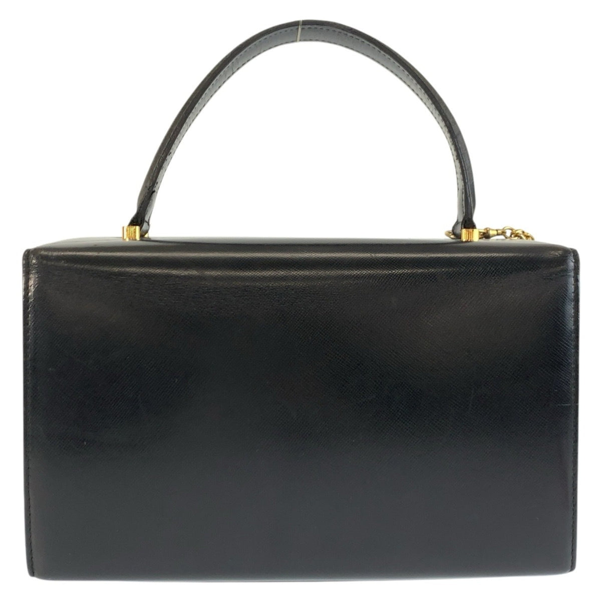Versace Black Patent Leather Handbag Vanity Bag (Pre-Owned)