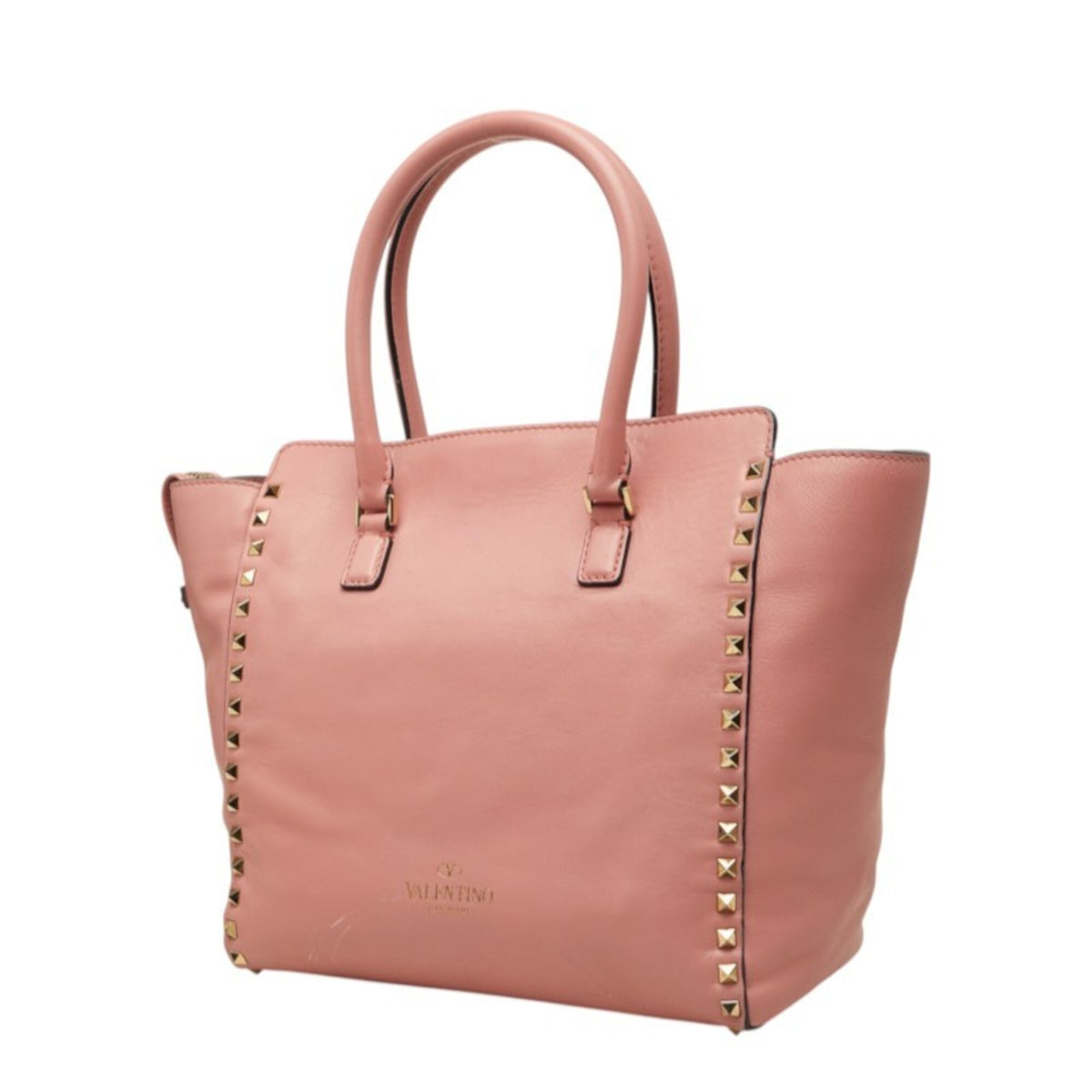 Valentino Pink Leather Handbag Shoulder Bag (Pre-Owned)