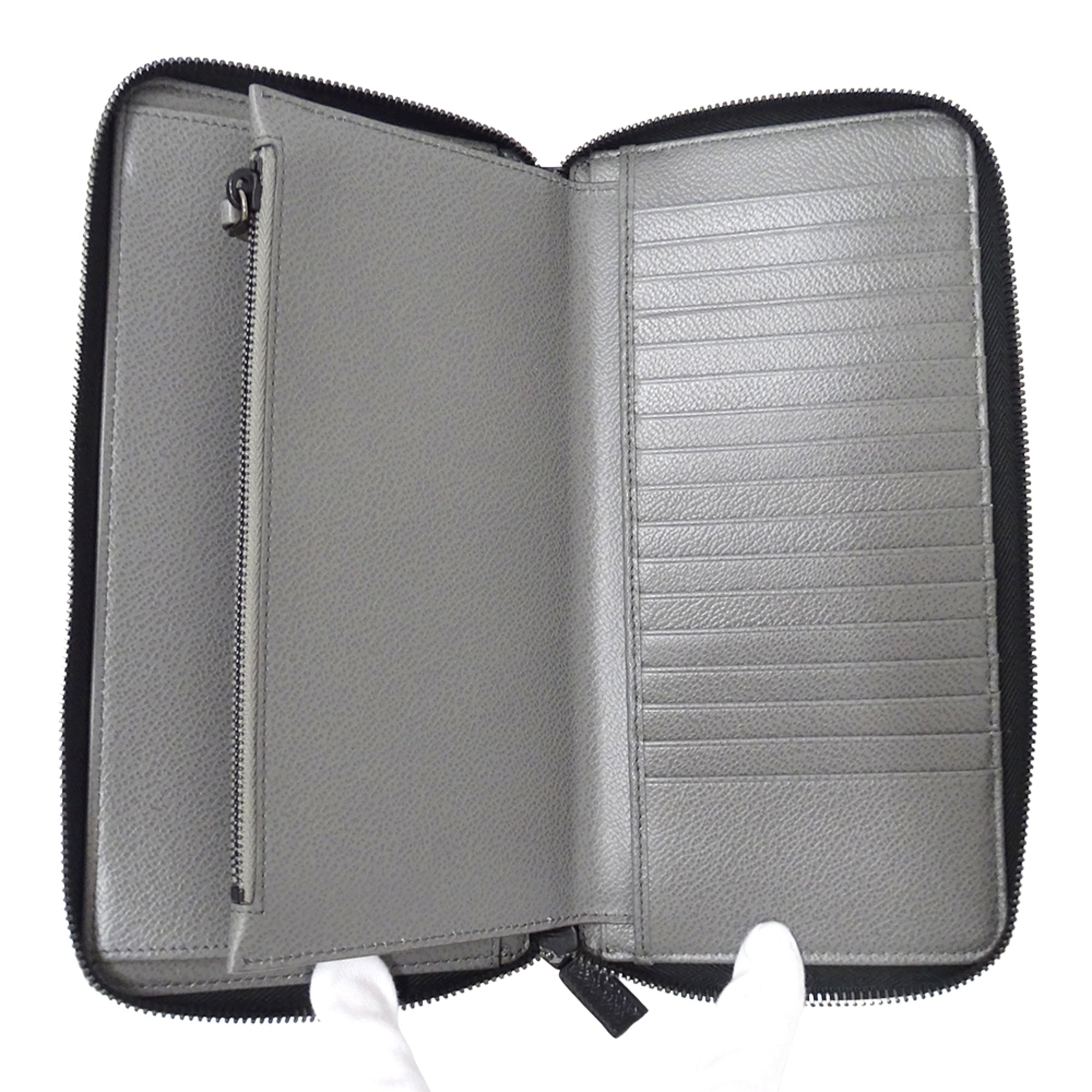 Prada Black Leather Long Bill Wallet (Bi-Fold) (Pre-Owned)