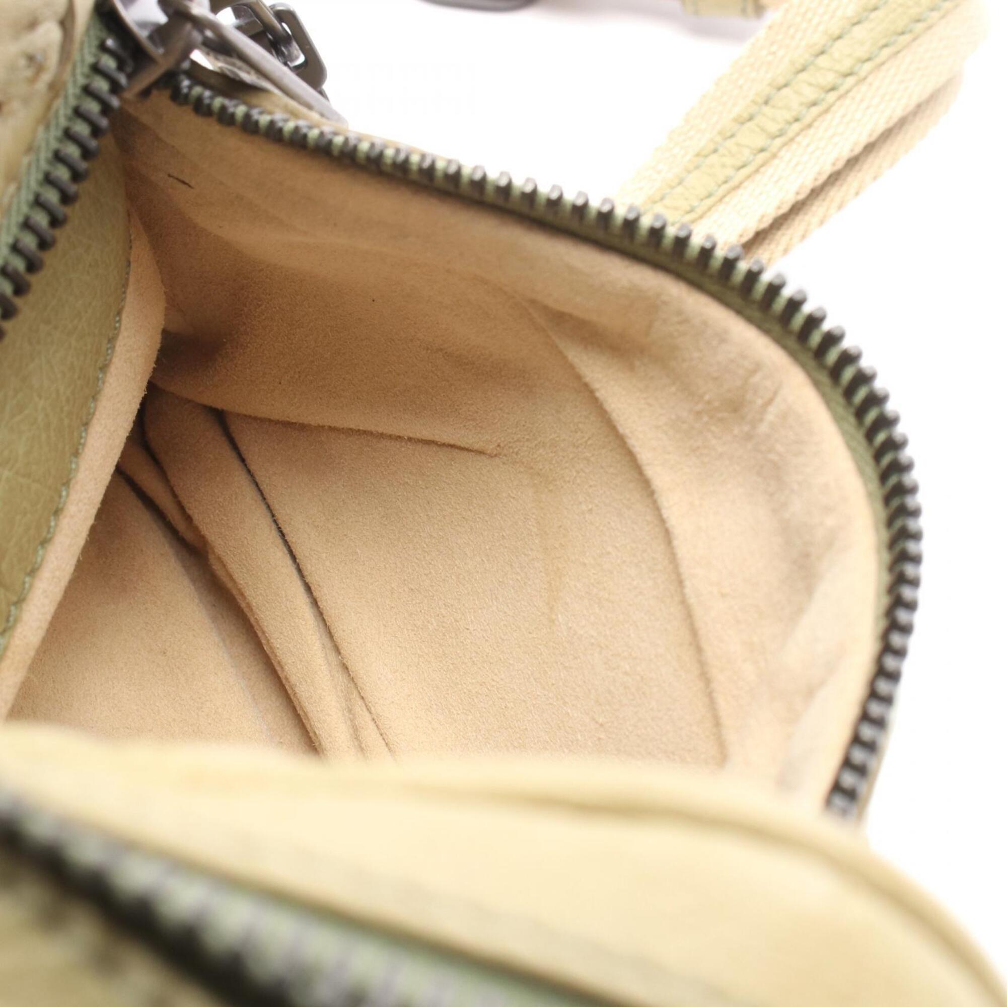 Bottega Veneta Green Leather Handbag Shoulder Bag (Pre-Owned)