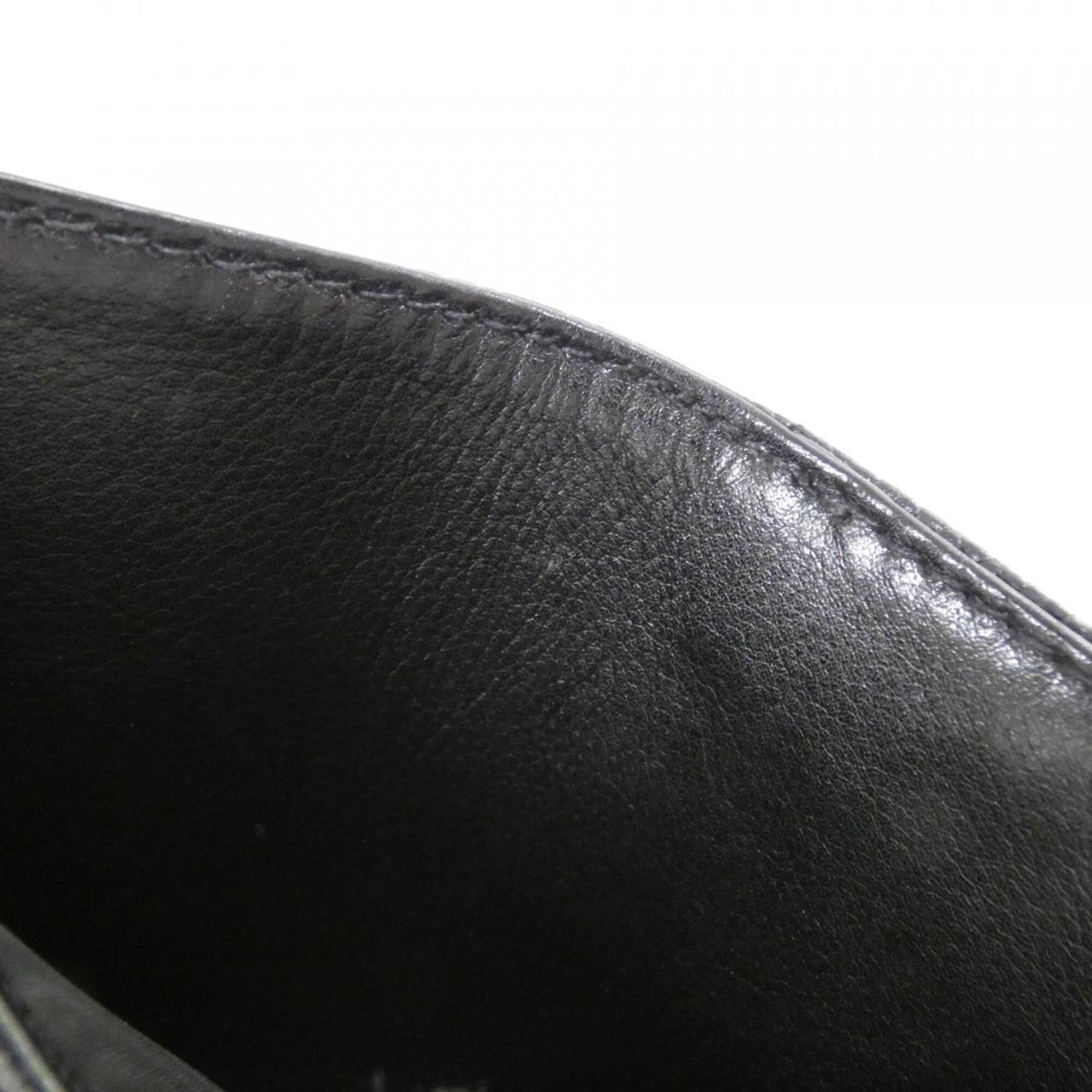 Chanel Black Grained Calfskin Wallet (Bi-Fold) (Pre-Owned)