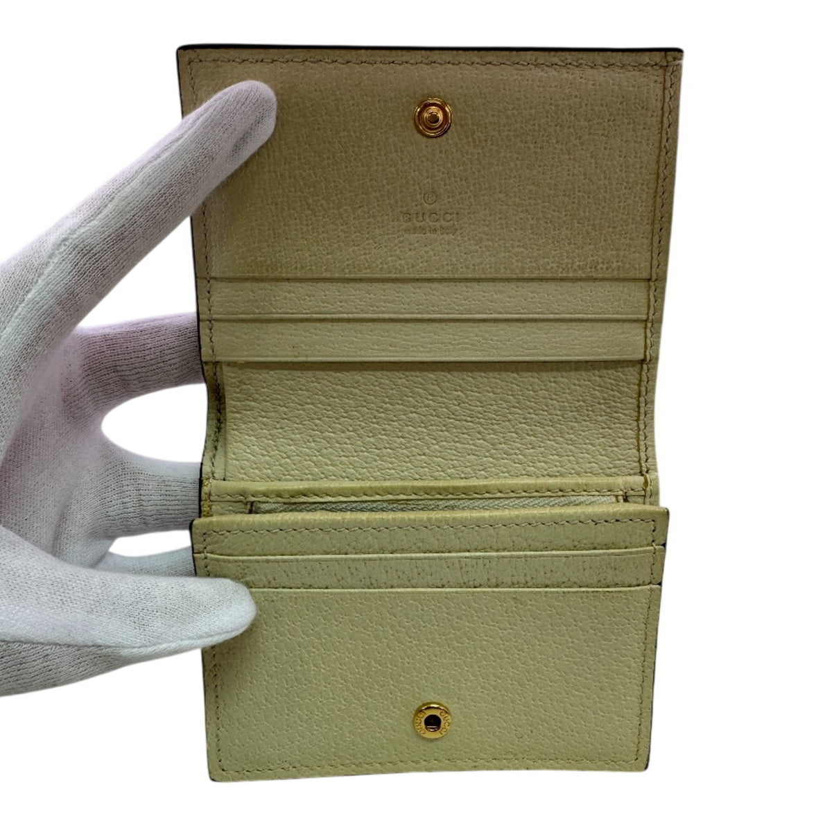 Gucci White Leather Wallet (Bi-Fold) (Pre-Owned)