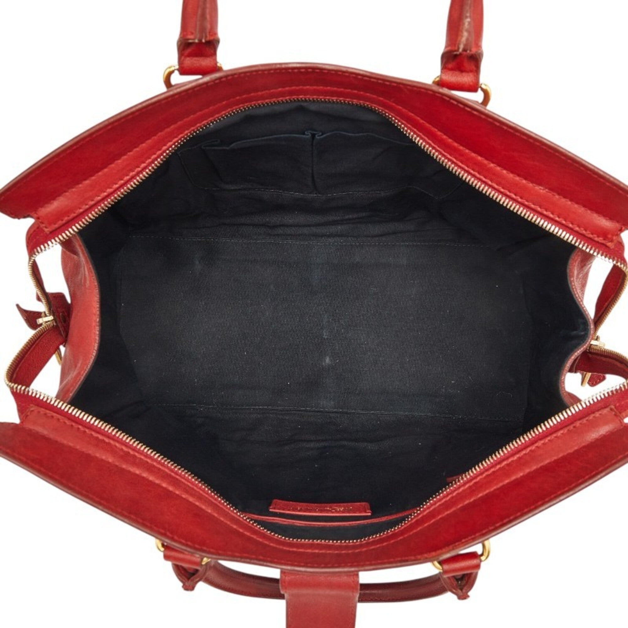 Saint Laurent Red Color Leather Handbag (Pre-Owned)