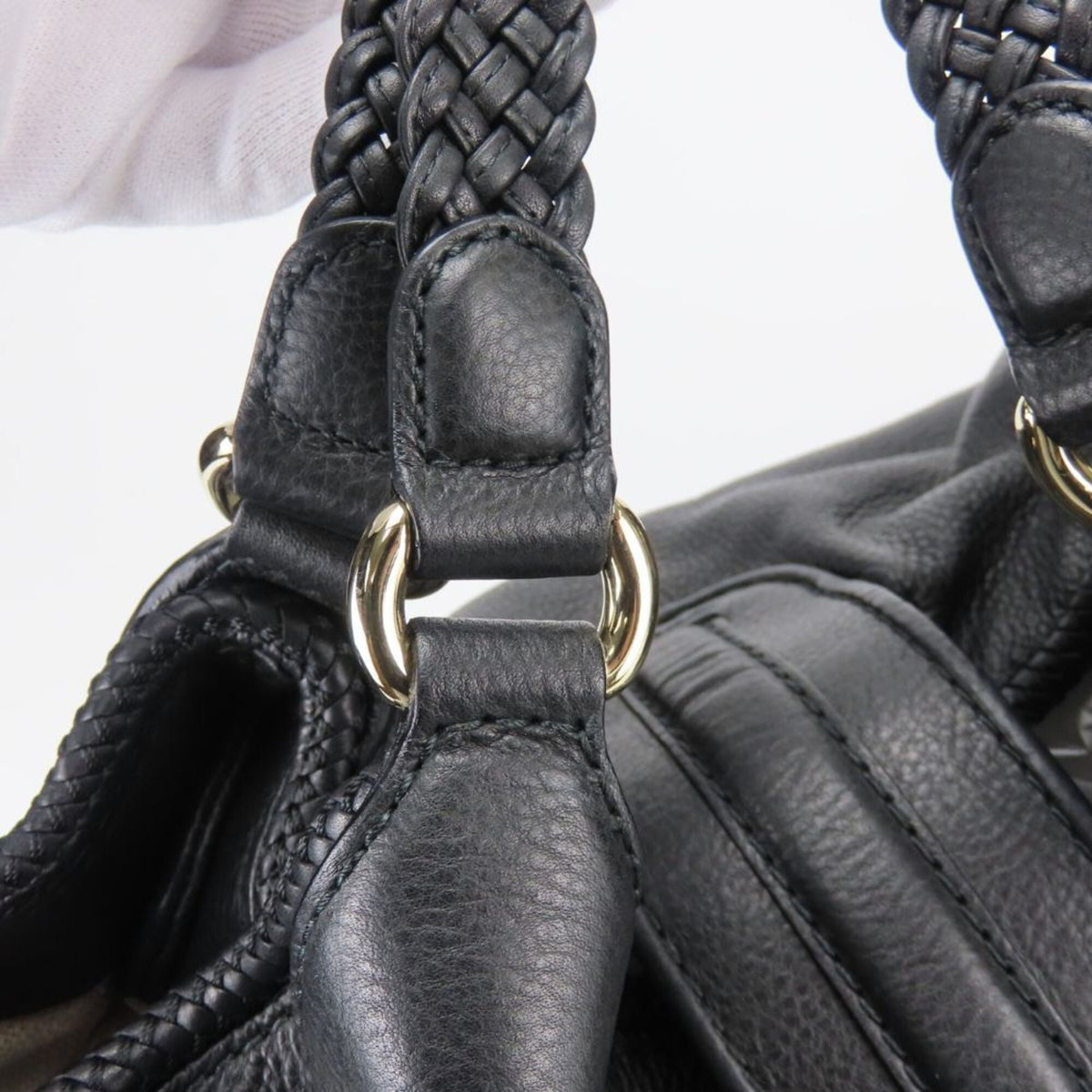 Gucci Black Leather Tote Bag (Pre-Owned)