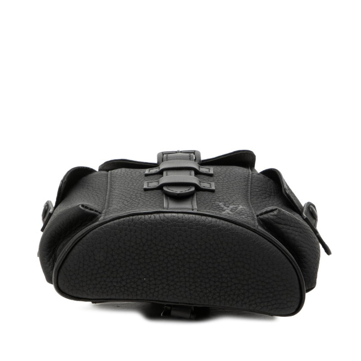 Louis Vuitton Black Leather Shoulder Bag Sling Bag (Pre-Owned)