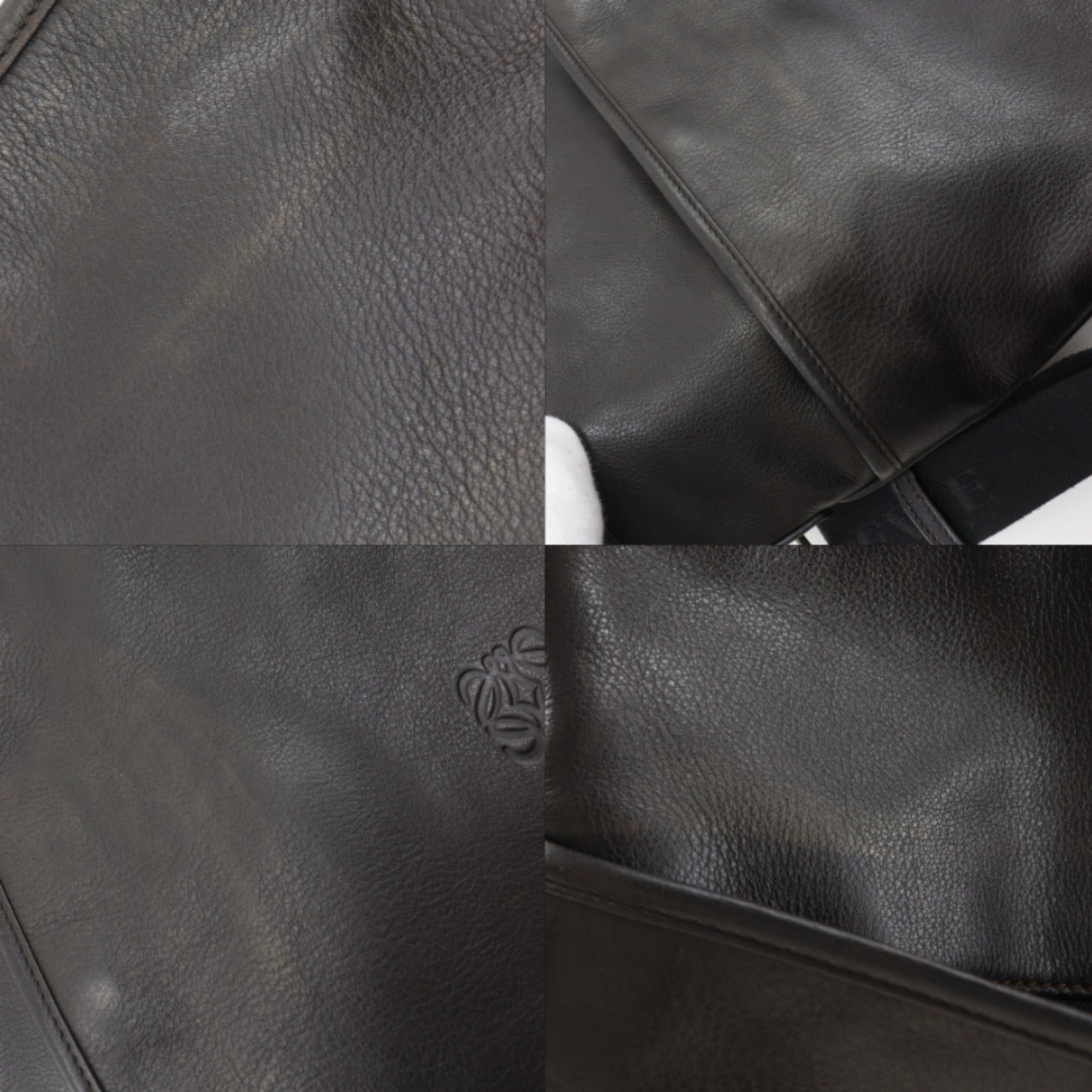 Loewe Black Leather Shoulder Bag (Pre-Owned)