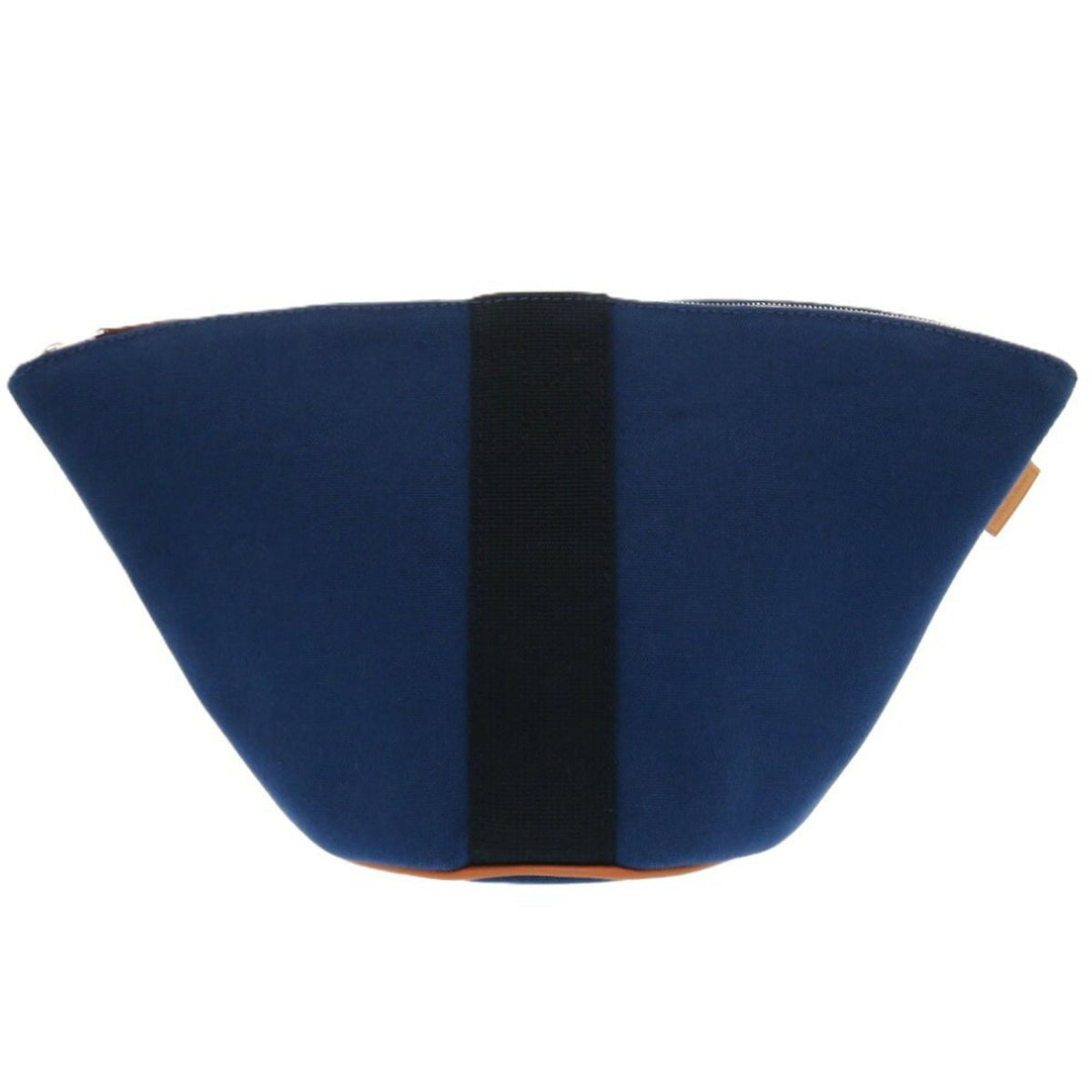 Hermes Black Indigo Blue Red Color Canvas Cotton Pouch (Pre-Owned)