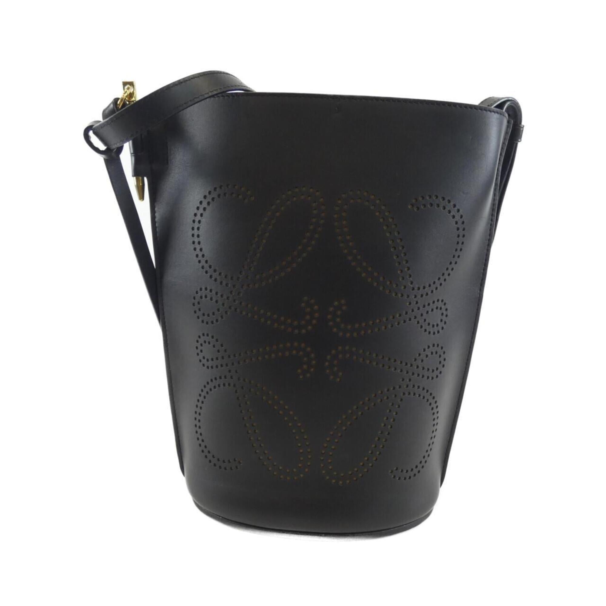 Loewe Black Leather Basket Shoulder Bag (Pre-Owned)