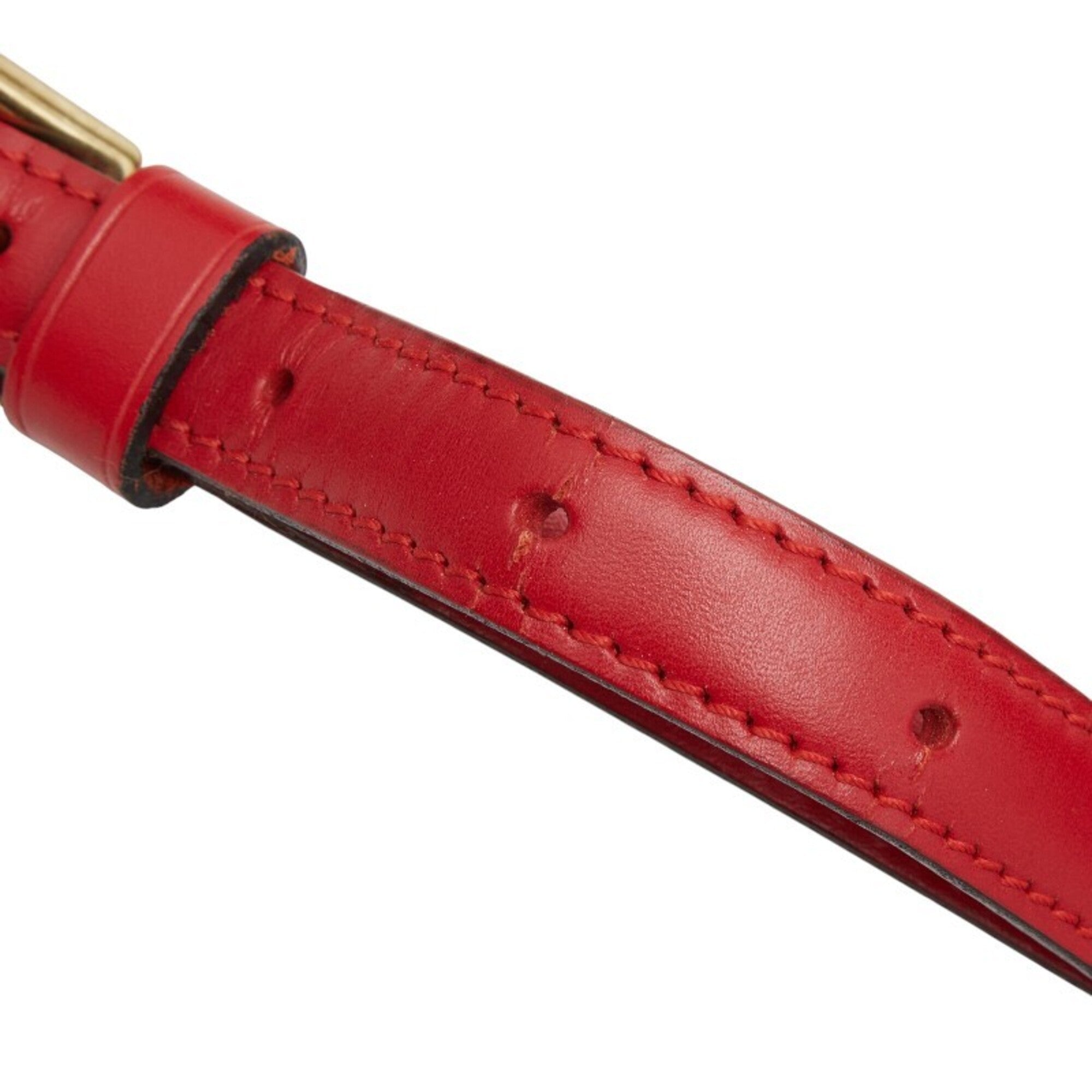 Louis Vuitton Epi Red Color Leather Shoulder Bag (Pre-Owned)