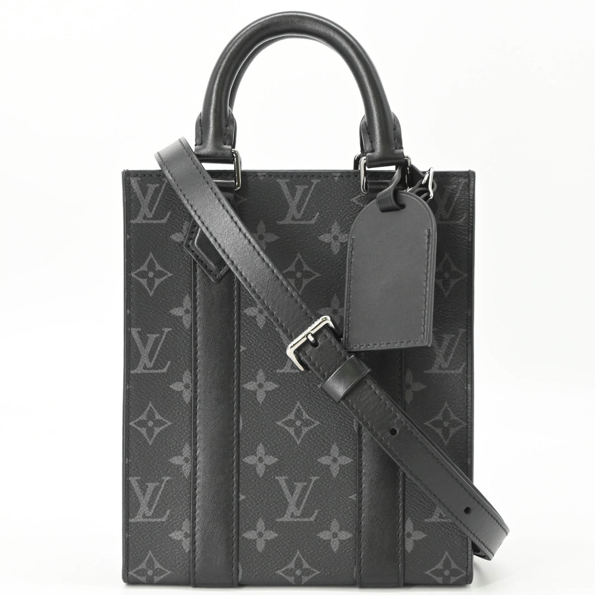Louis Vuitton Black Monogram Canvas Handbag Shoulder Bag (Pre-Owned)