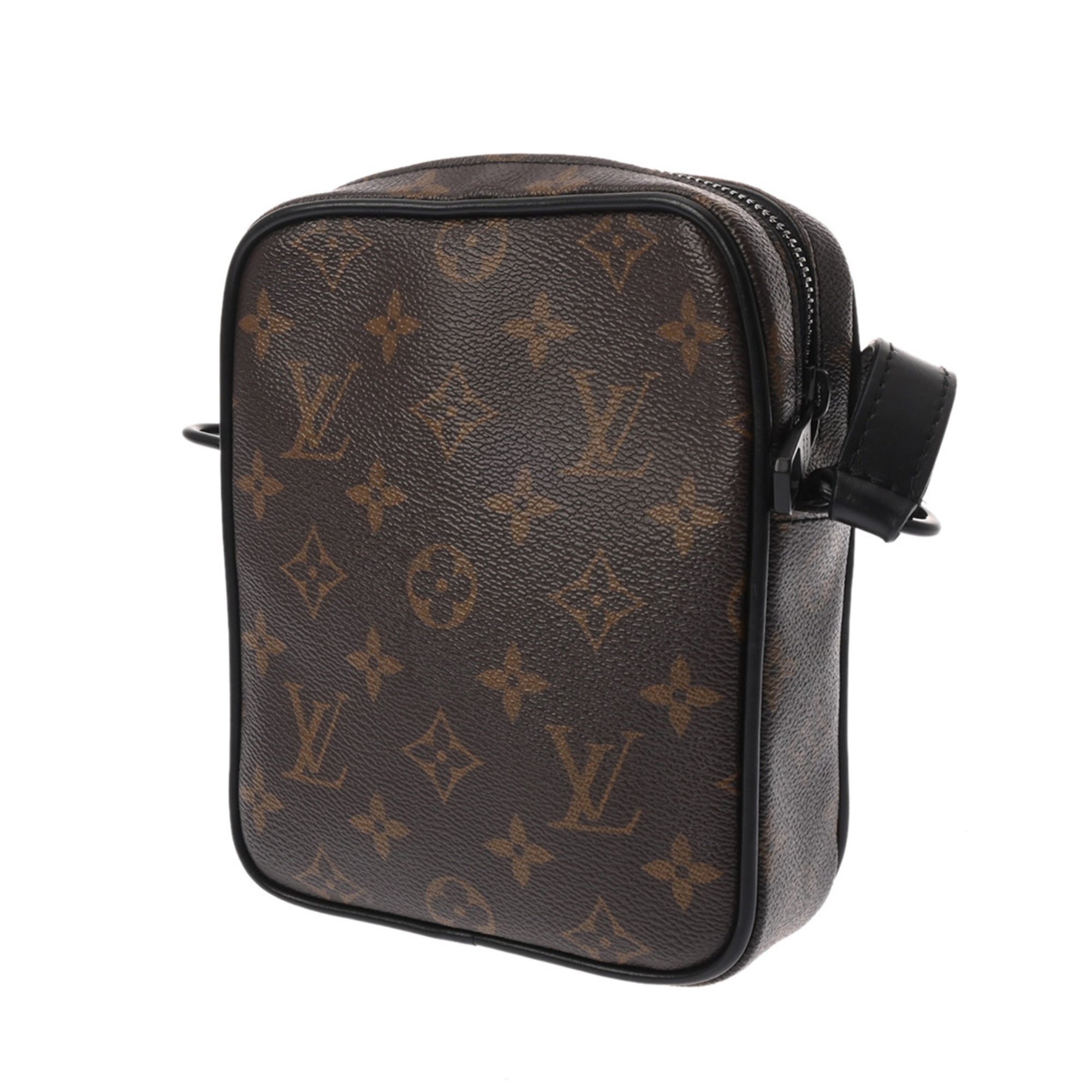 Louis Vuitton Black Brown Monogram Canvas Shoulder Bag (Pre-Owned)