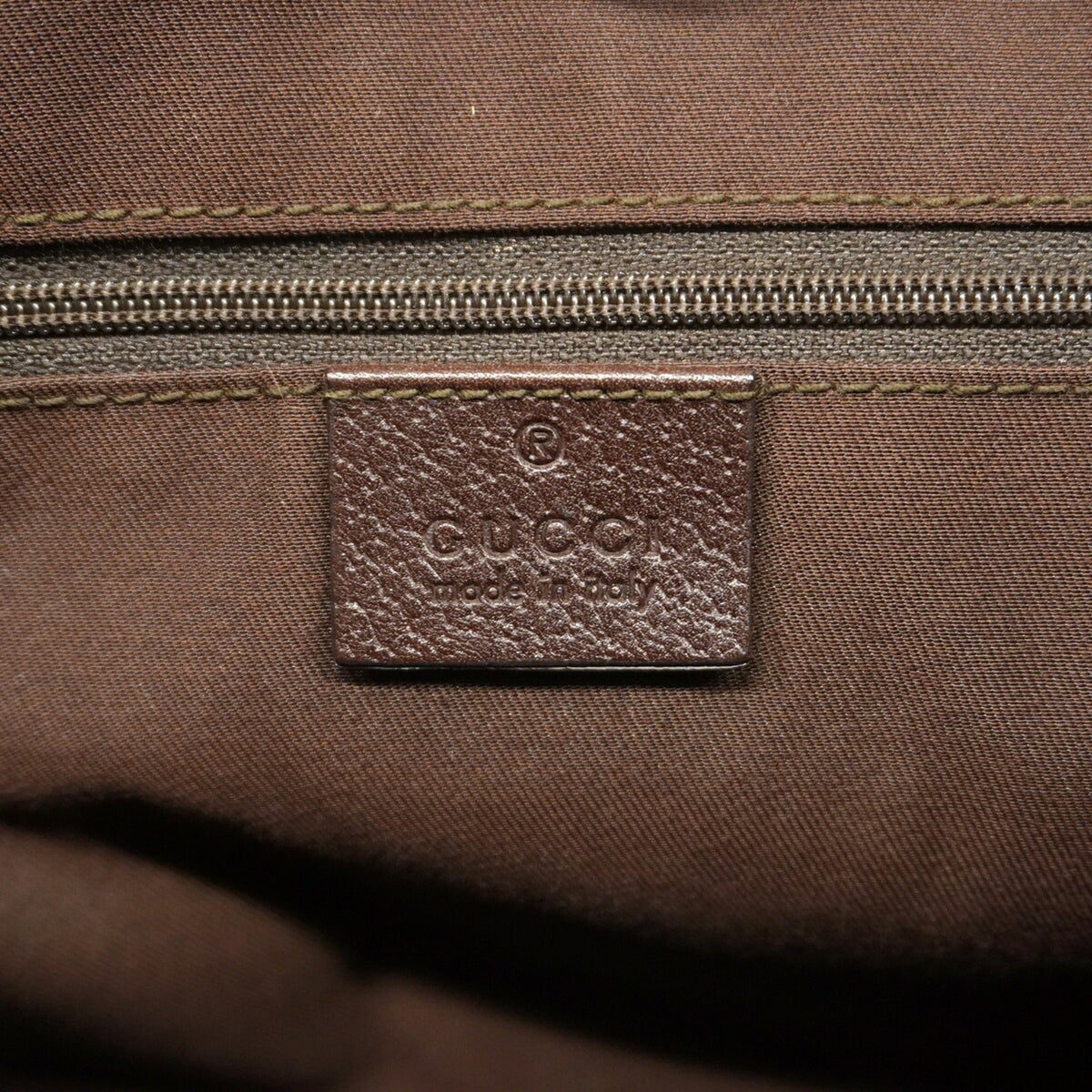Gucci Brown Canvas Handbag (Pre-Owned)