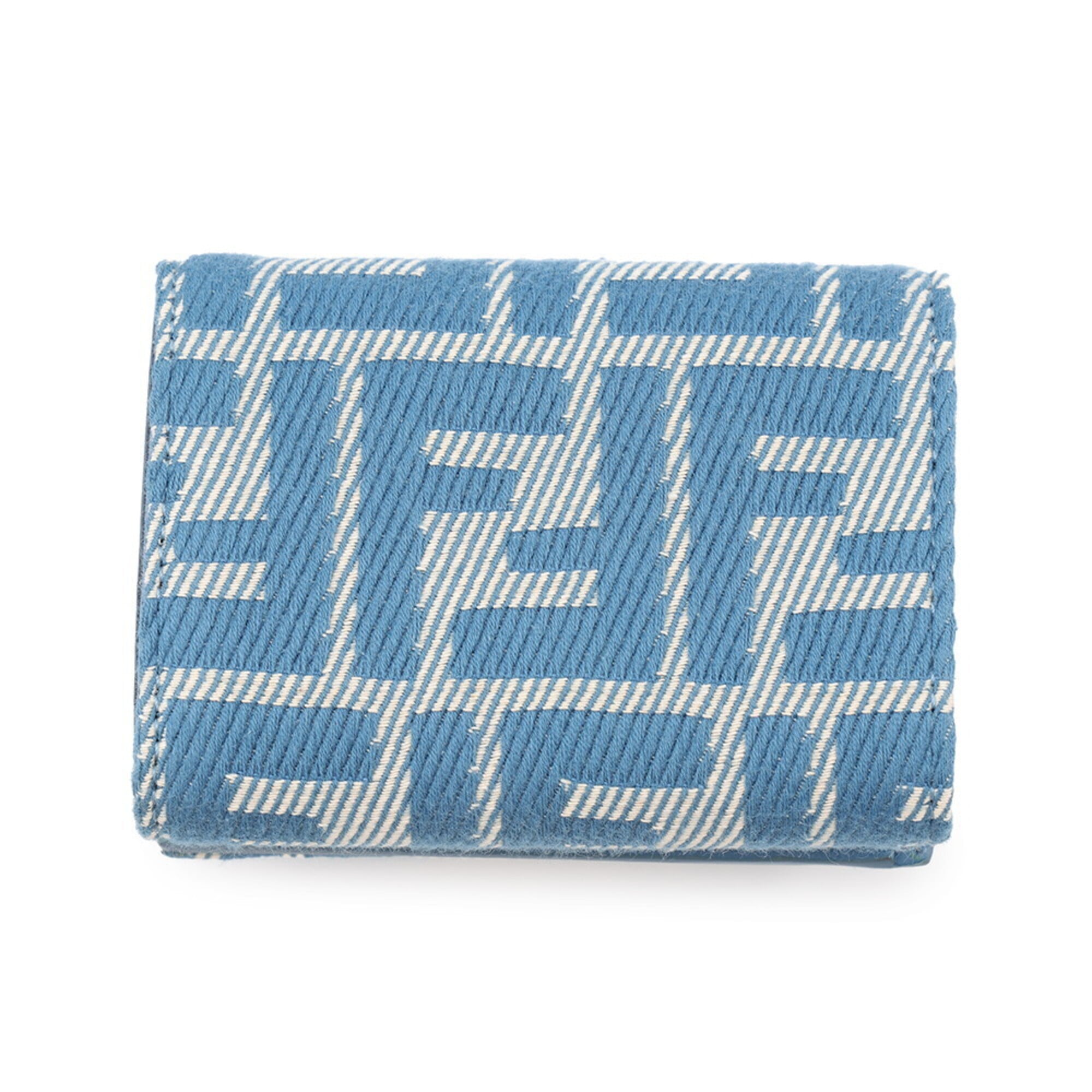 Fendi Blue Canvas Wallet (Tri-Fold) (Pre-Owned)