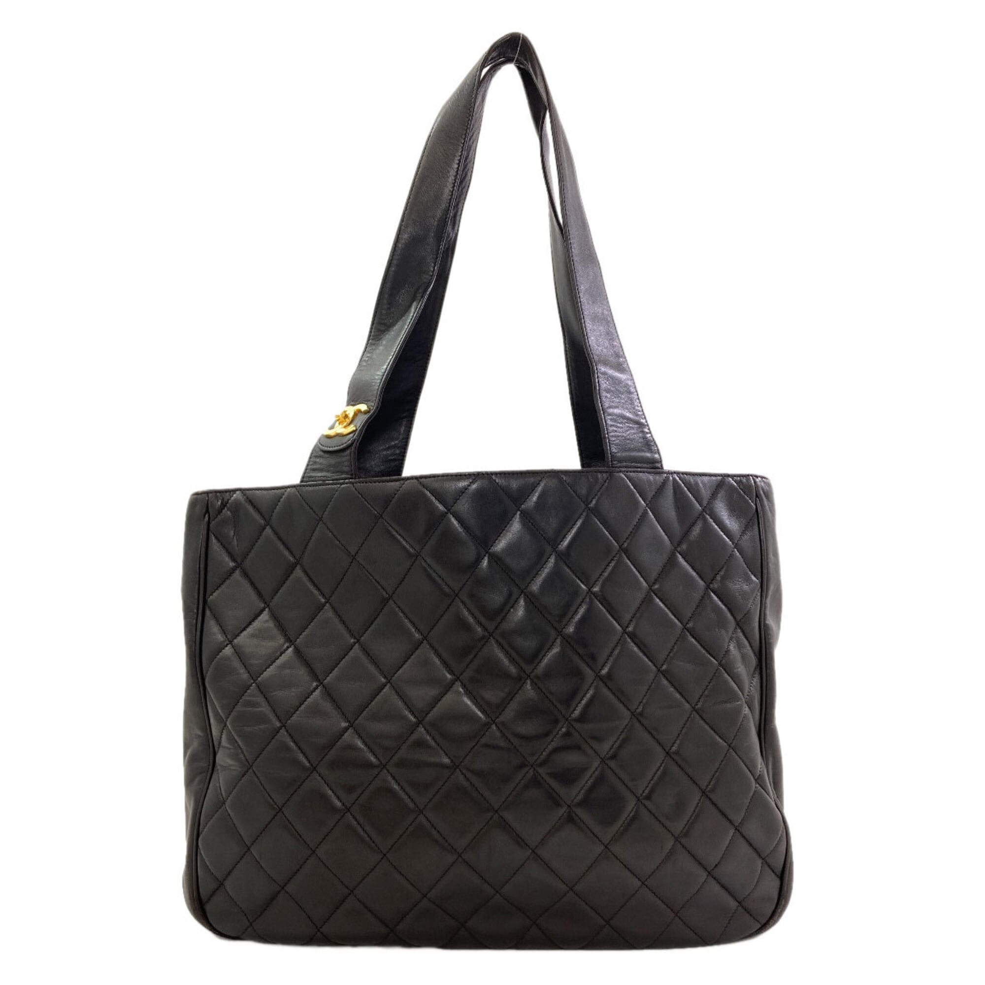 Chanel Black Leather Tote Bag (Pre-Owned)