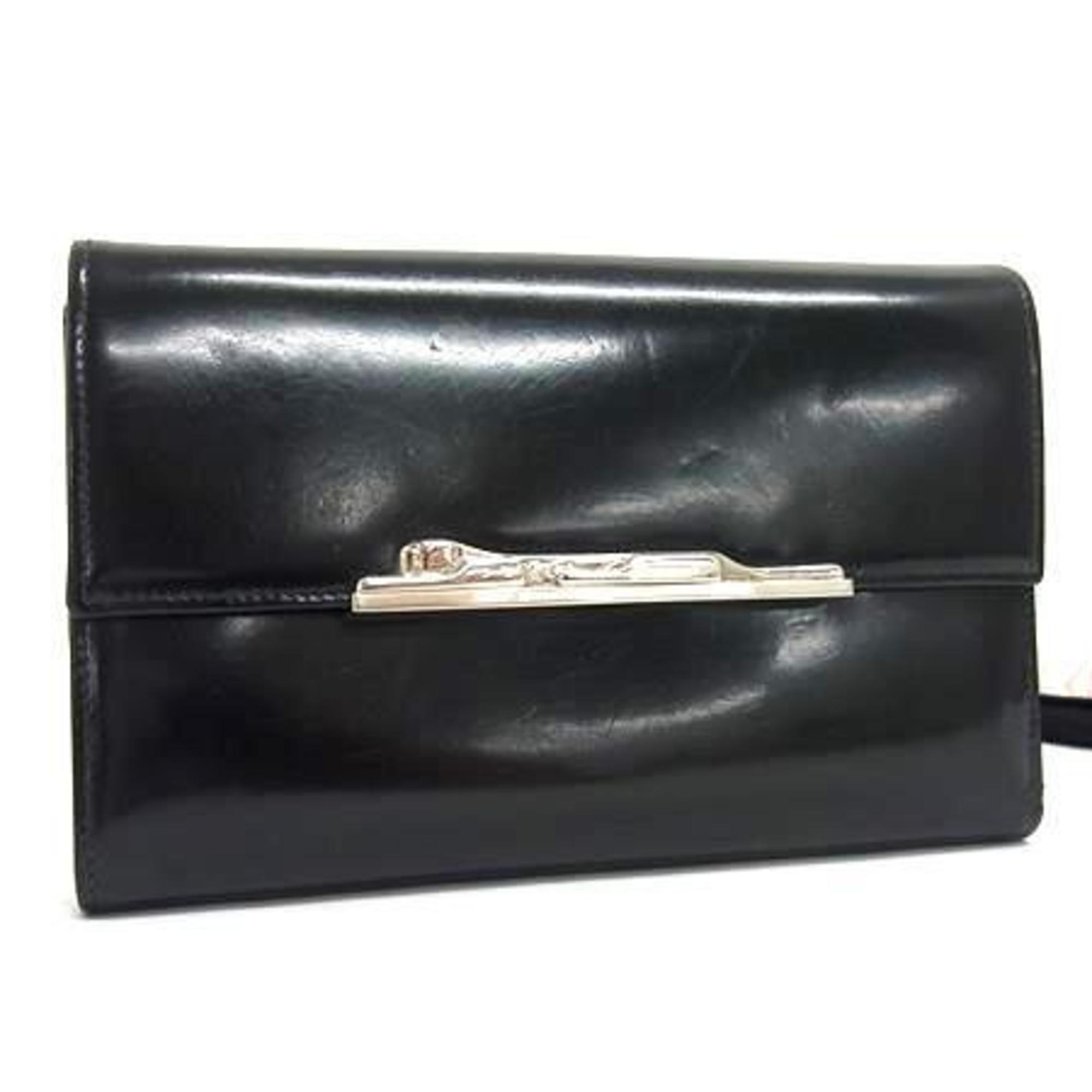 Cartier Black Patent Leather Wallet (Tri-Fold) (Pre-Owned)