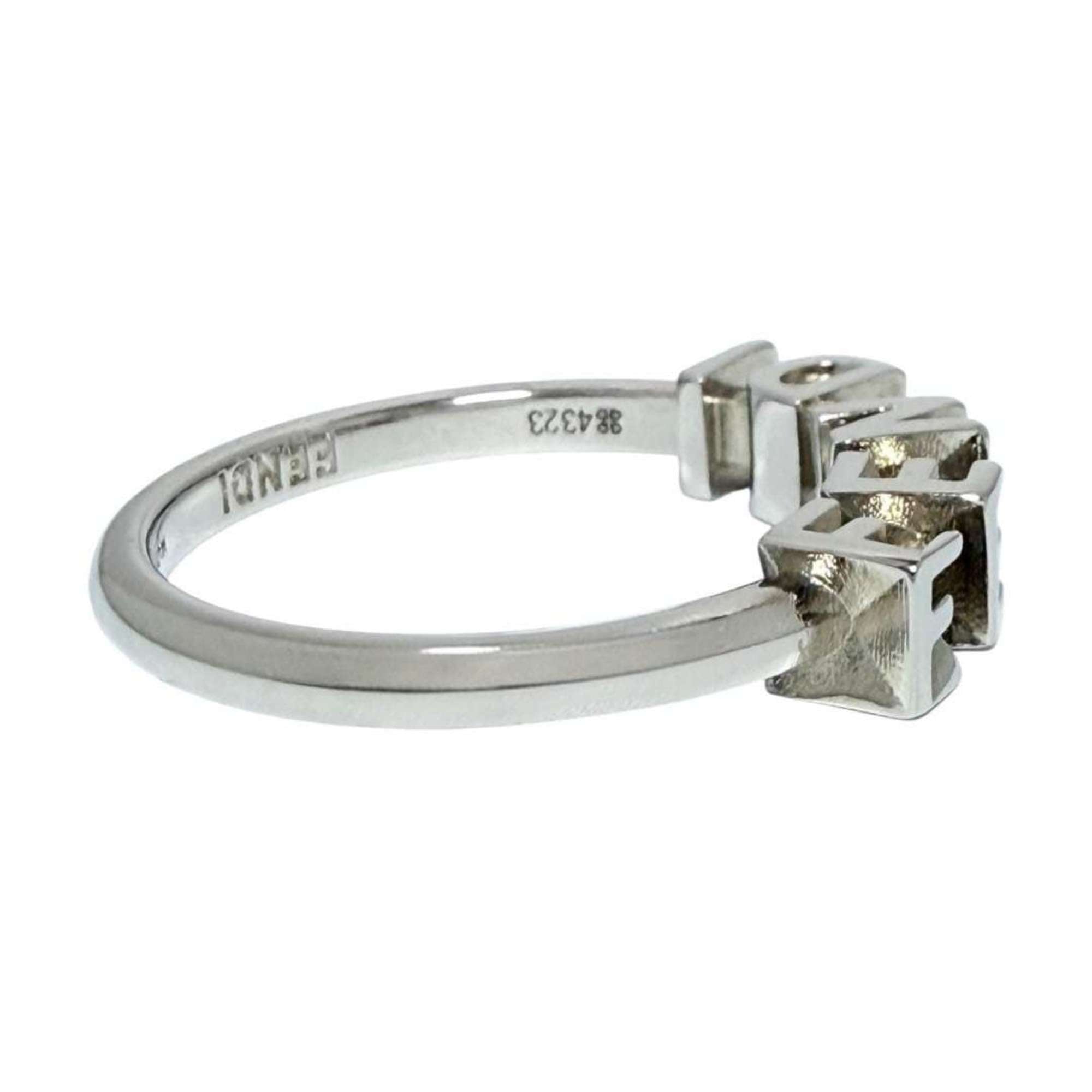 Fendi Silver Metal Band Ring (Pre-Owned)