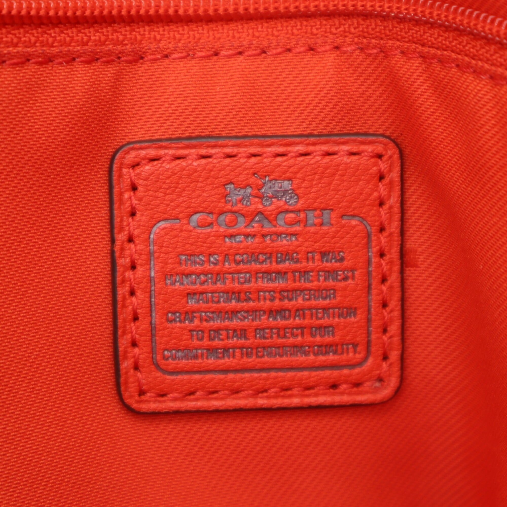 Coach Orange Leather Handbag (Pre-Owned)