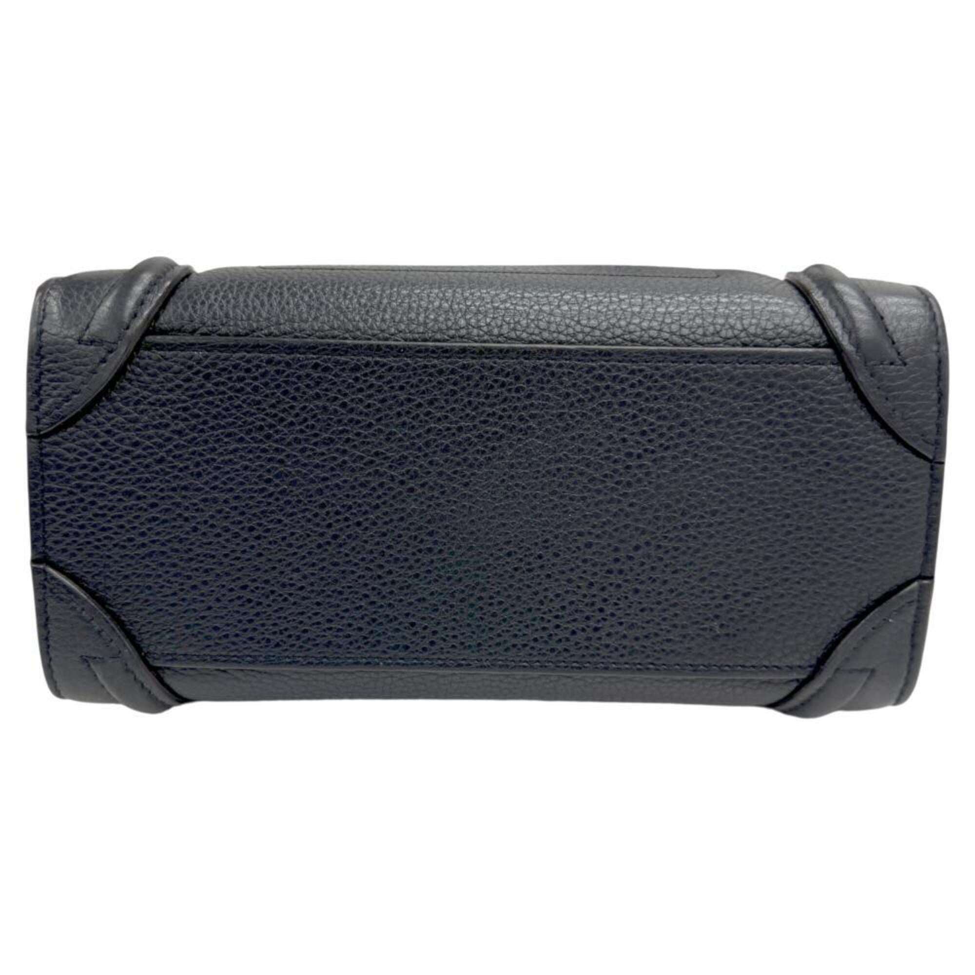 Celine Black Leather Handbag Shoulder Bag (Pre-Owned)