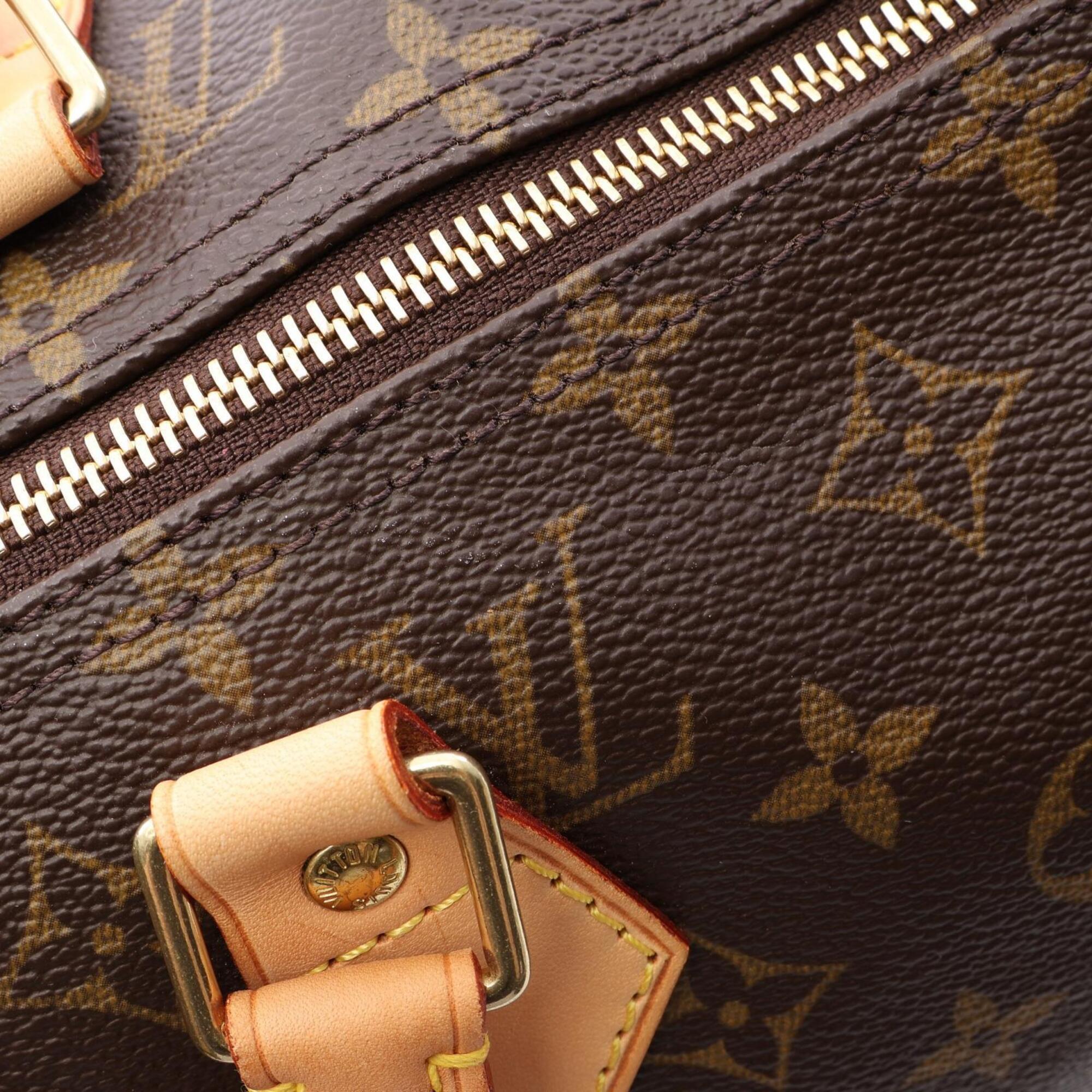 Louis Vuitton Brown Coated Canvas Monogram Leather Handbag (Pre-Owned)
