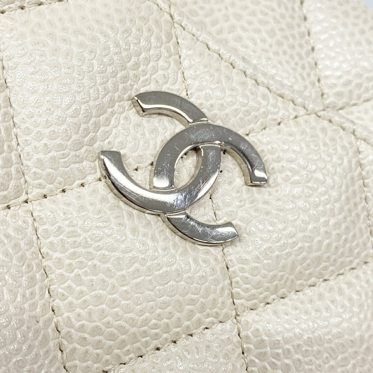 Chanel Ivory Grained Calfskin Shoulder Bag (Pre-Owned)