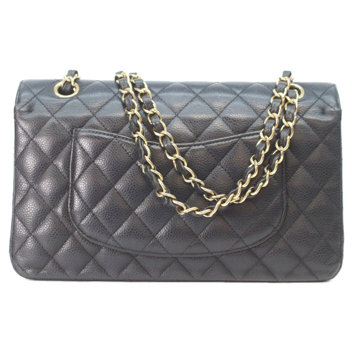 Chanel Black Grained Calfskin Shoulder Bag (Pre-Owned)