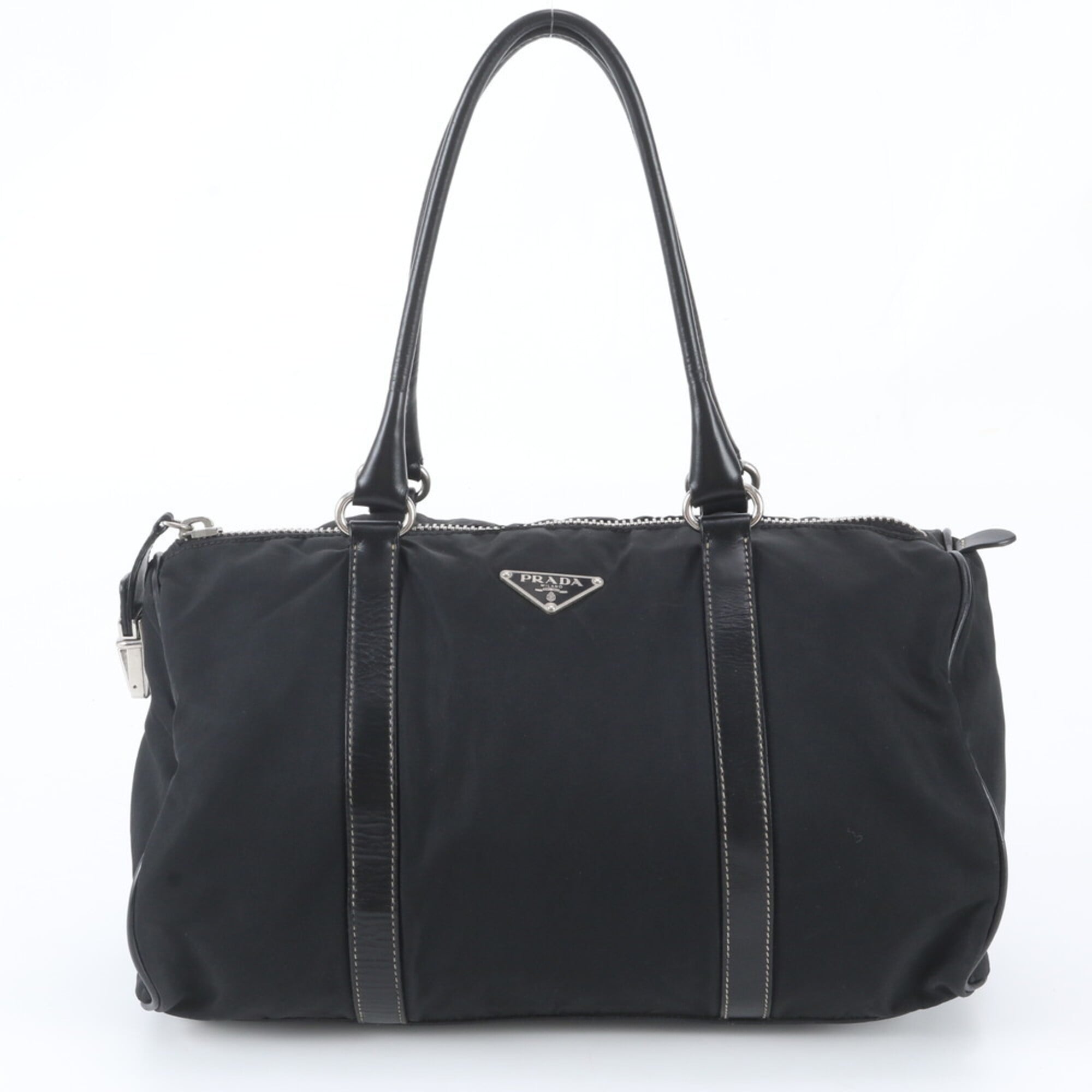 Prada Black Nylon Handbag Shoulder Bag Tote Bag (Pre-Owned)