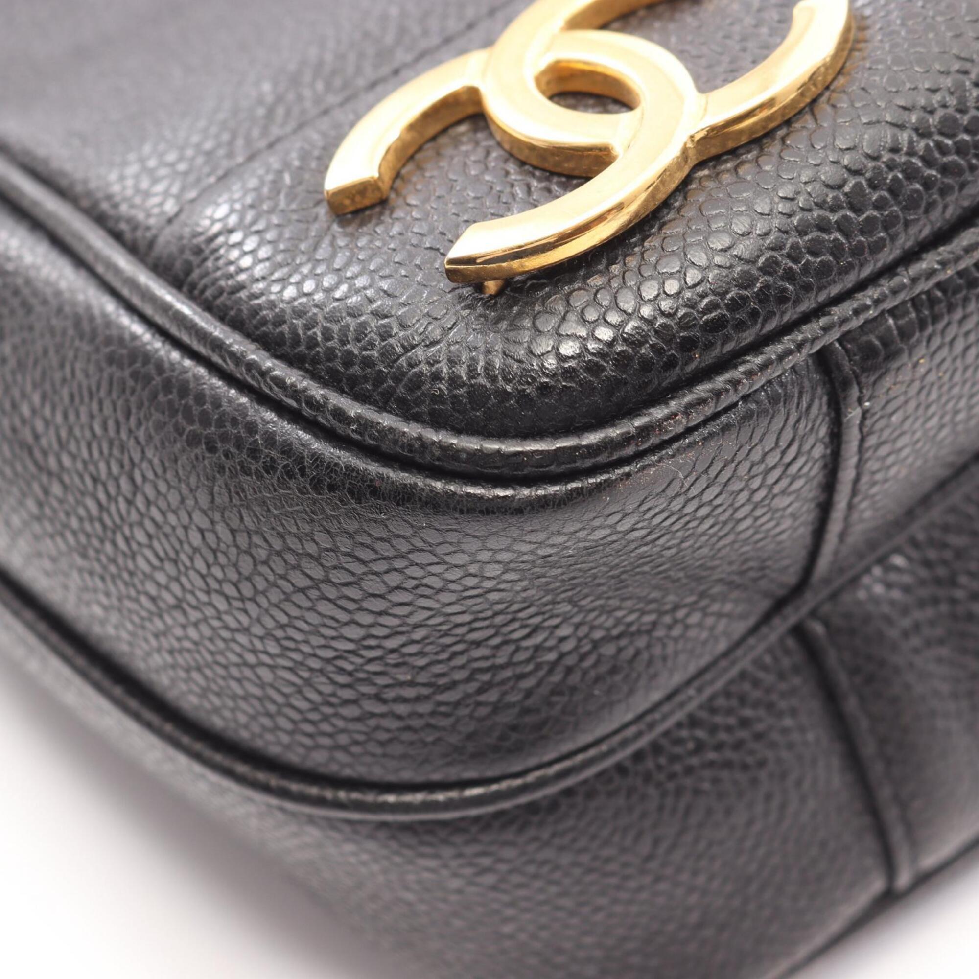 Chanel Black Grained Calfskin Handbag Tote Bag (Pre-Owned)