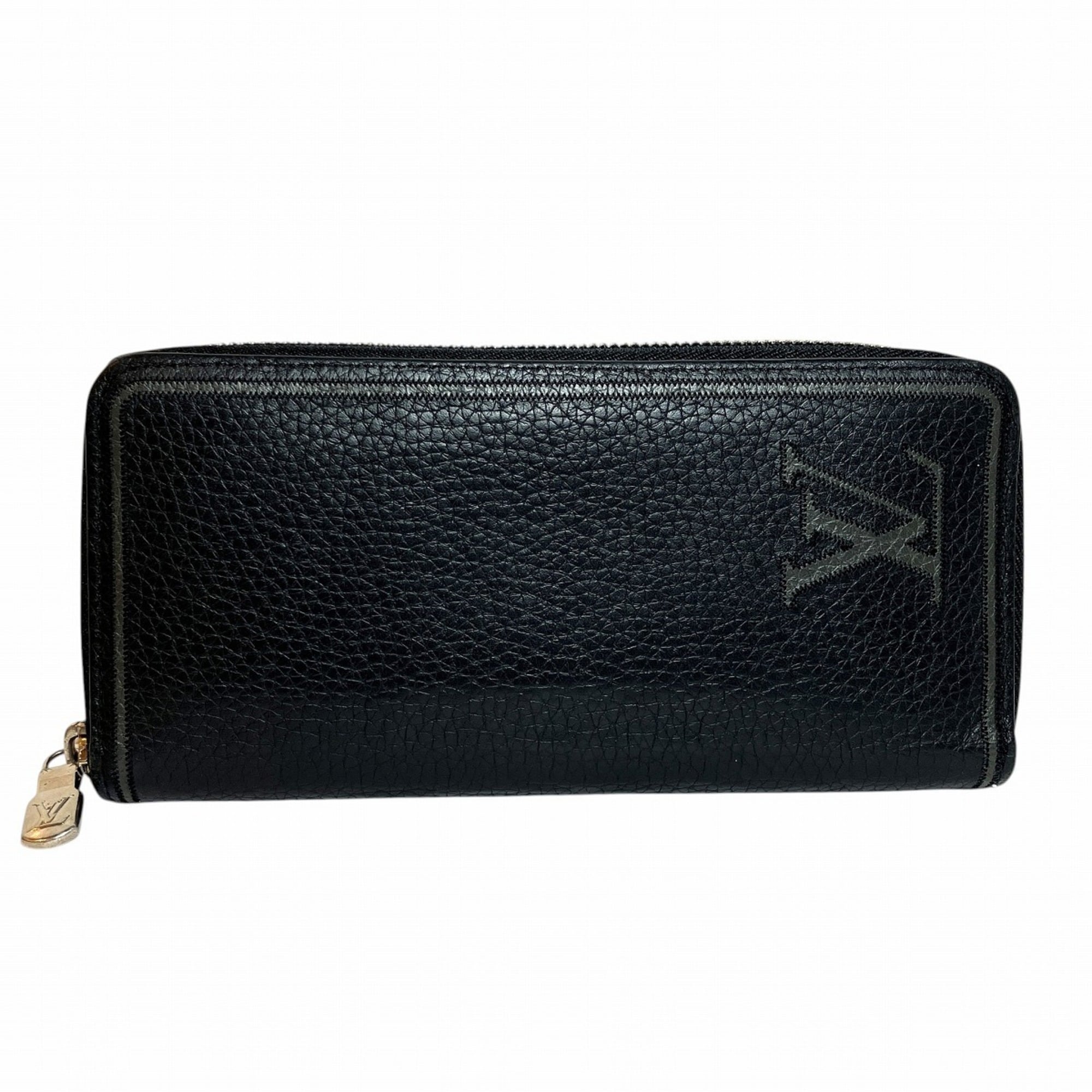 Louis Vuitton Black Leather Coin Purse/Coin Case (Pre-Owned)