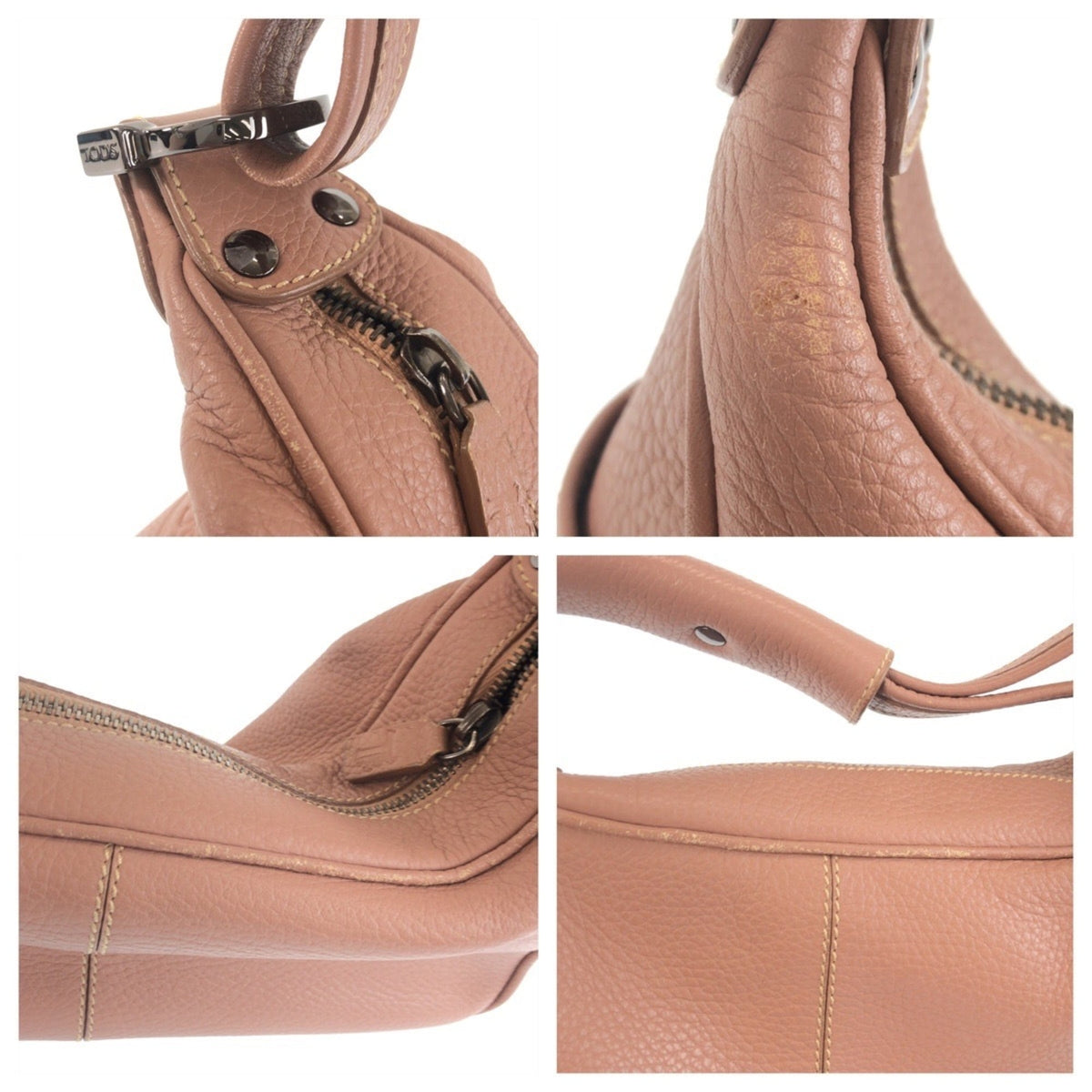 Tod's Dusty Pink Pink Leather Handbag Shoulder Bag (Pre-Owned)