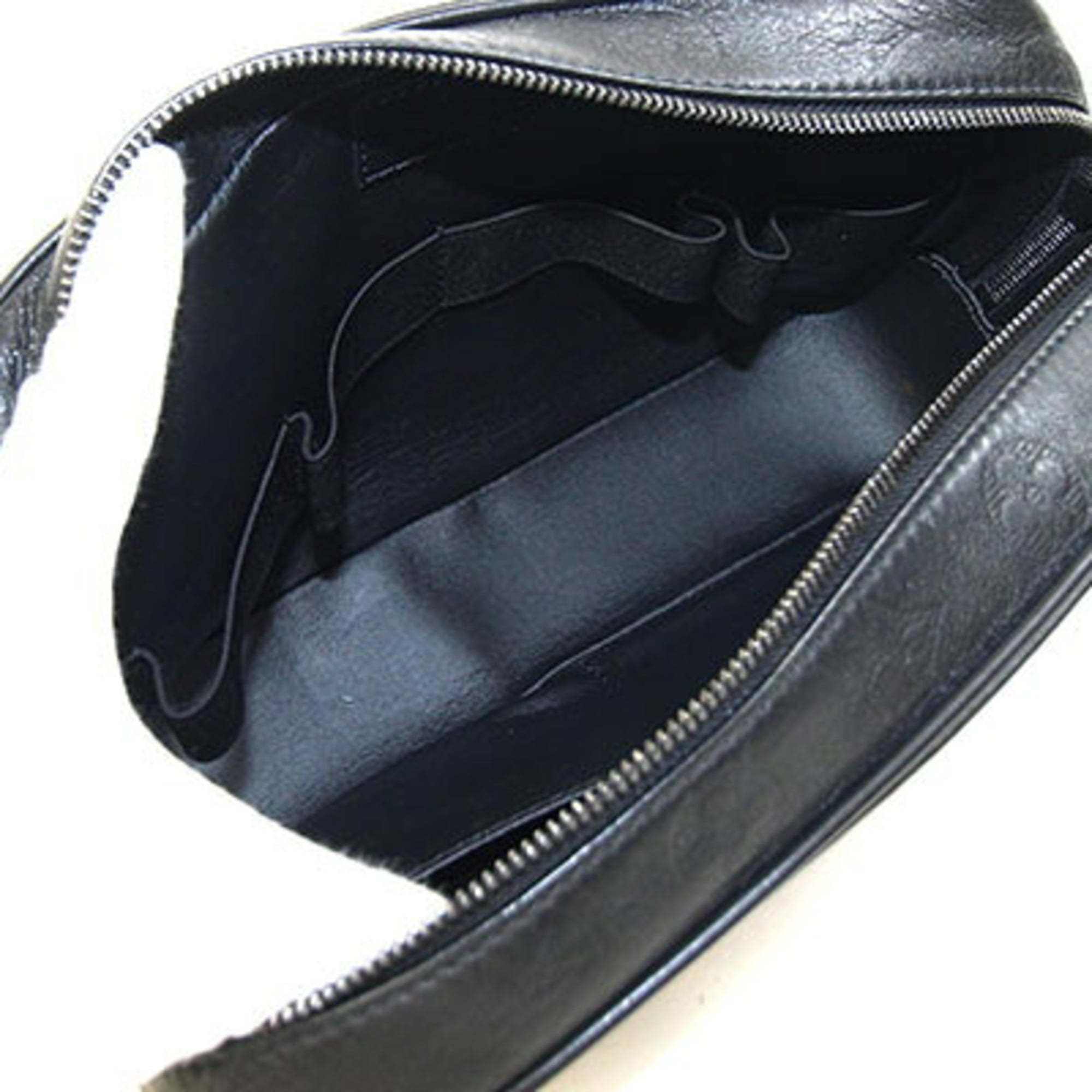 Louis Vuitton Black Monogram Shadow Leather Clutch Bag Handbag Pouch (Pre-Owned)