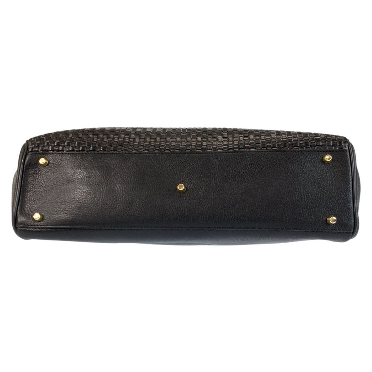 Bally Black Leather Shoulder Bag Tote Bag (Pre-Owned)